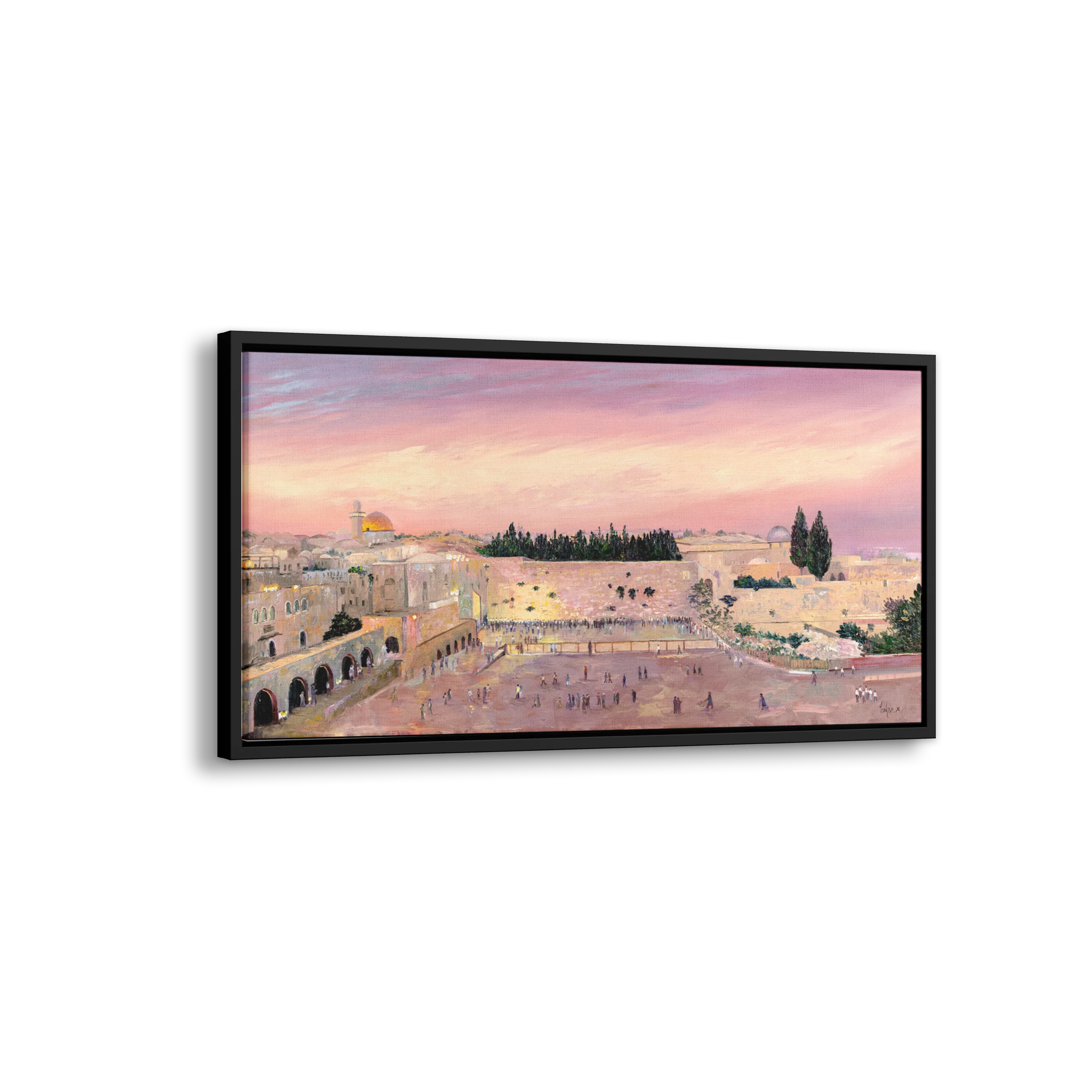 Western Wall Sunset by M. Yankelevitch - Pink, 55x28