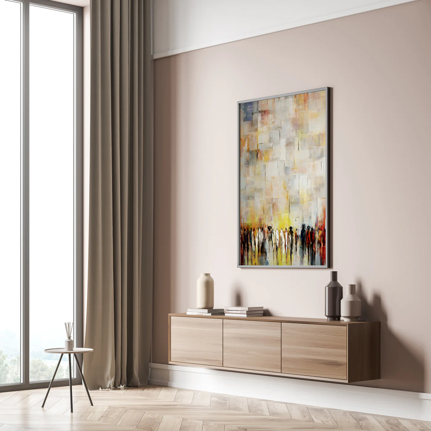 Subtle Abstract Art by Avigdor Ben-Ari - Western Wall