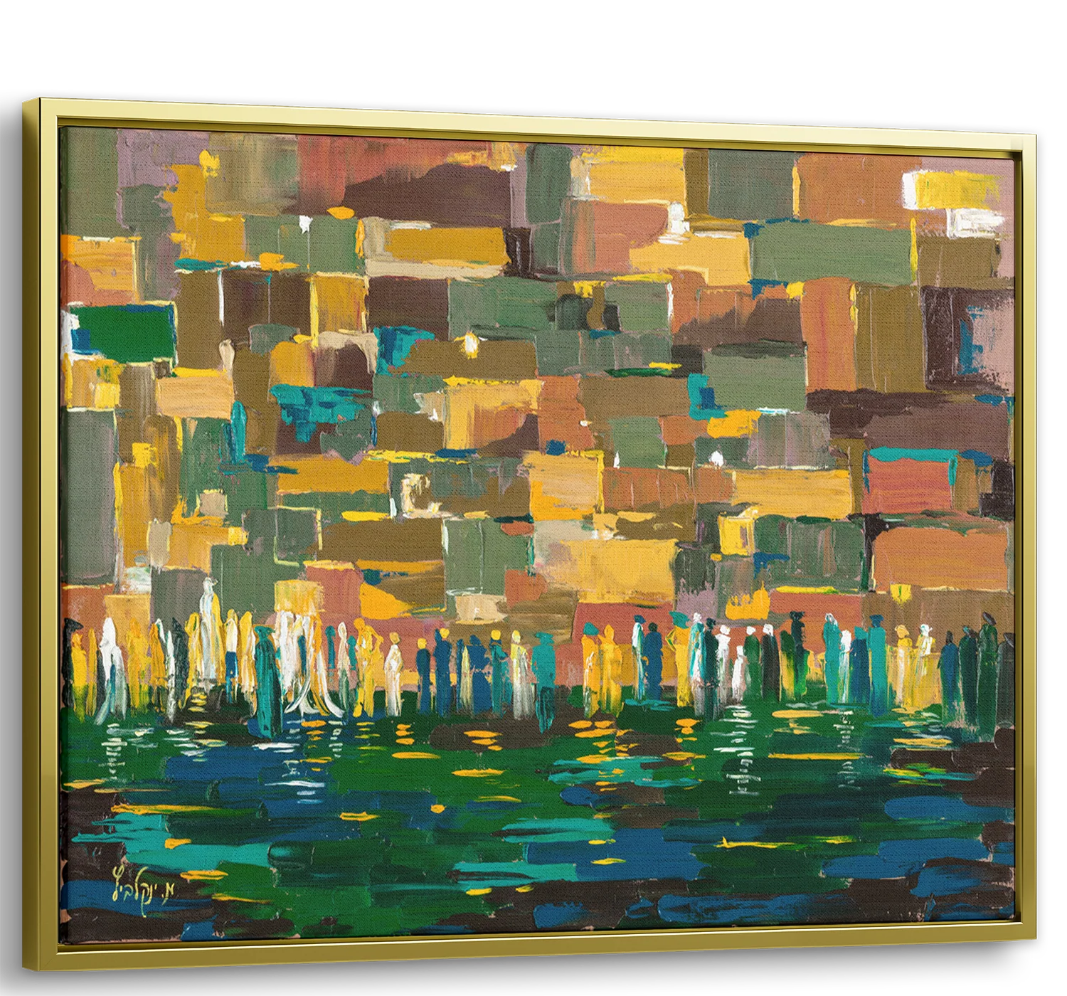 Western Wall Abstract in Browns - 35x35