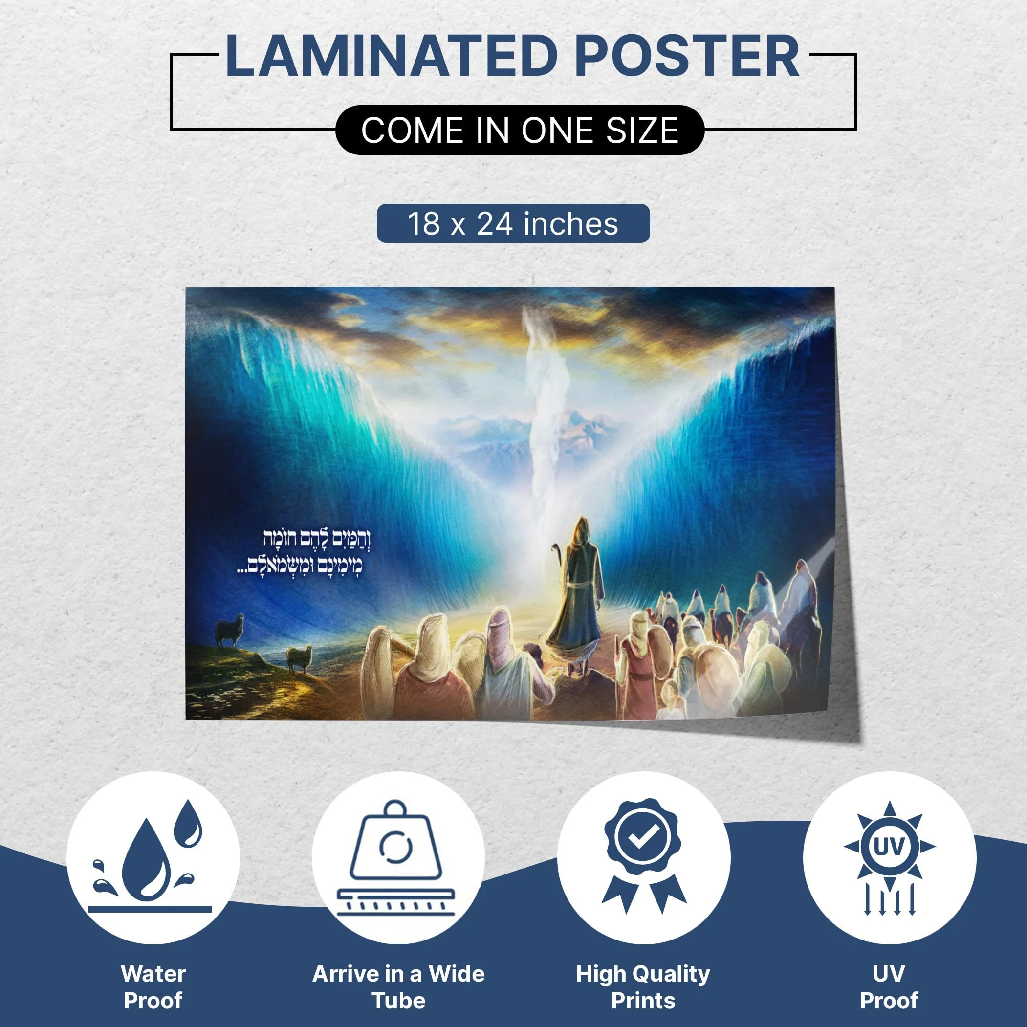 The Crossing of the Red Sea Poster - Dramatic Sukkah Wall Art