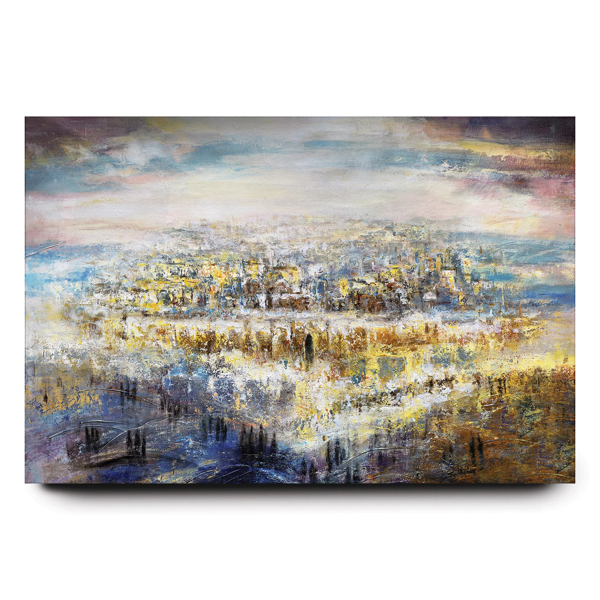 Heavenly Jerusalem - Abstract Cityscape by Yossi Biton