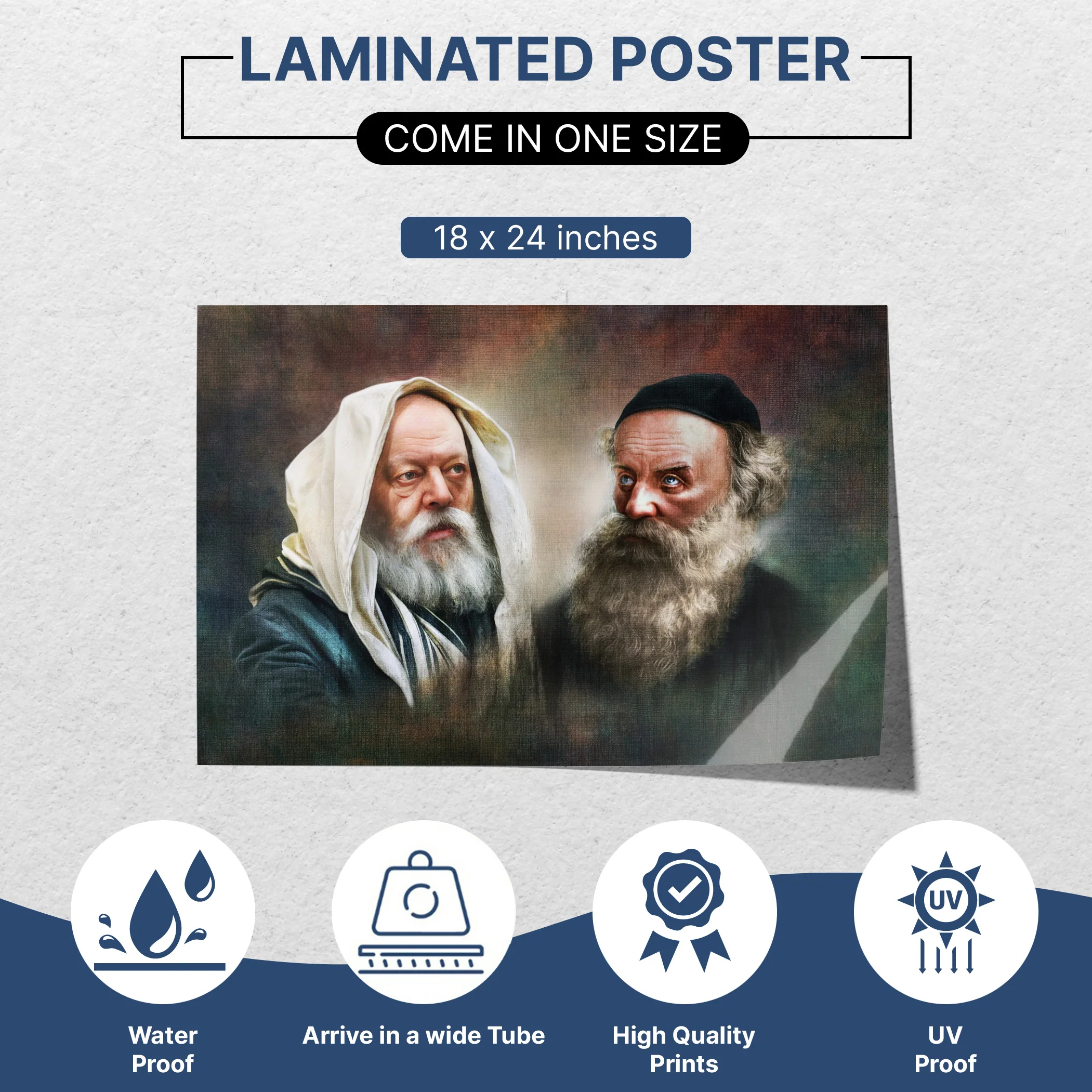 Lubavitch & Alter Rebbe Sukkah Poster �C Chabad Portrait