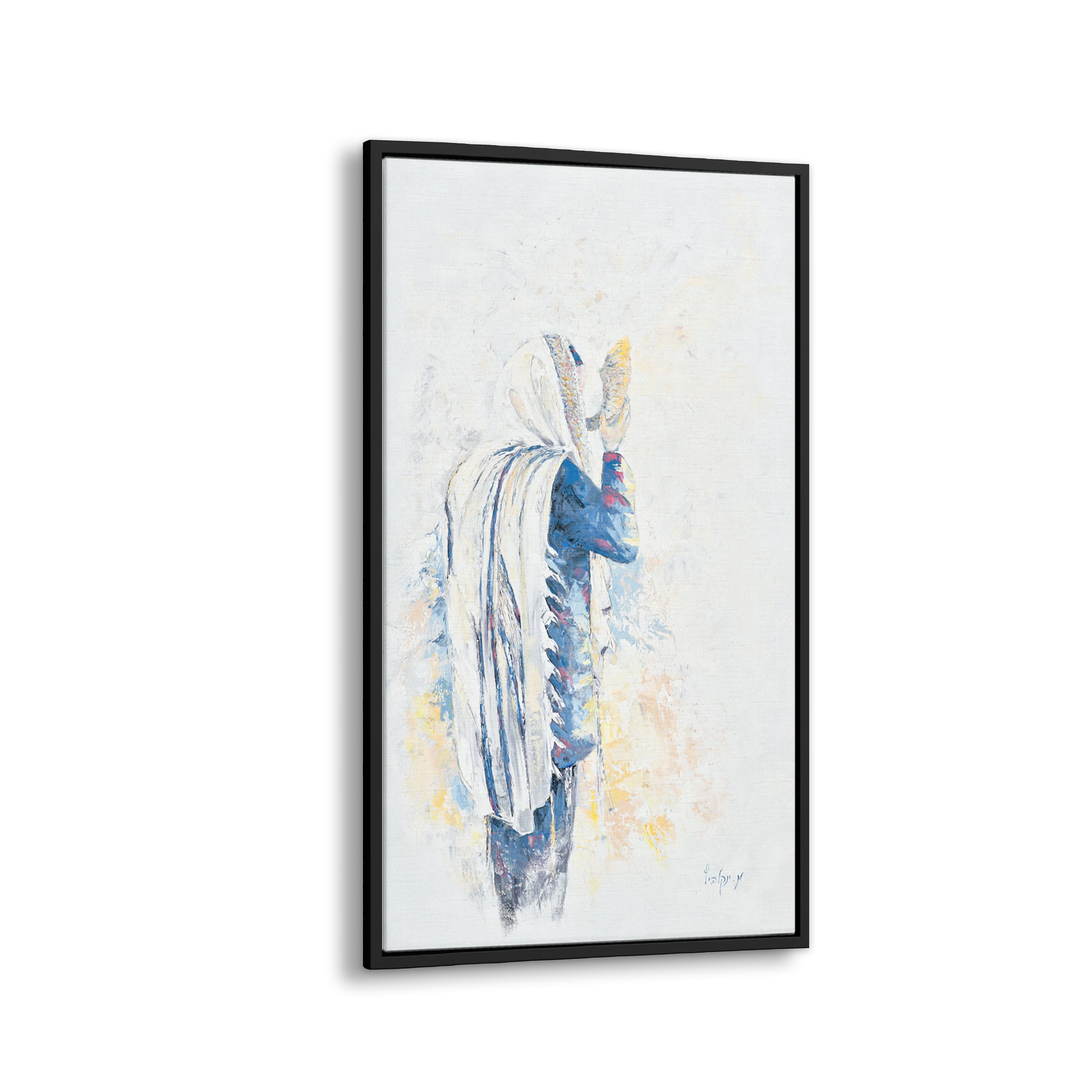Echoes of Tradition - Shofar in Blue - 24x40