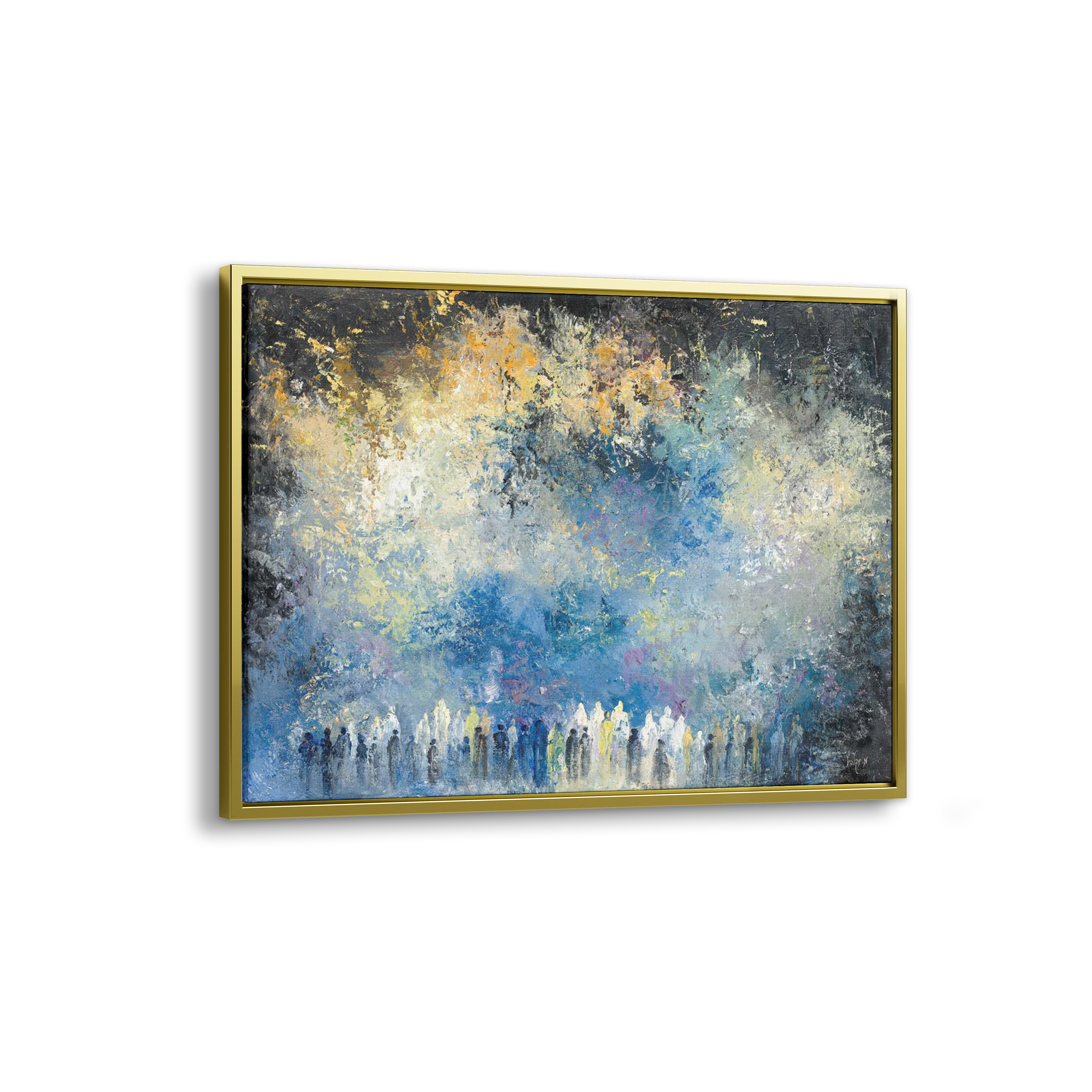 Abstract Western Wall Worshipers - 40x28