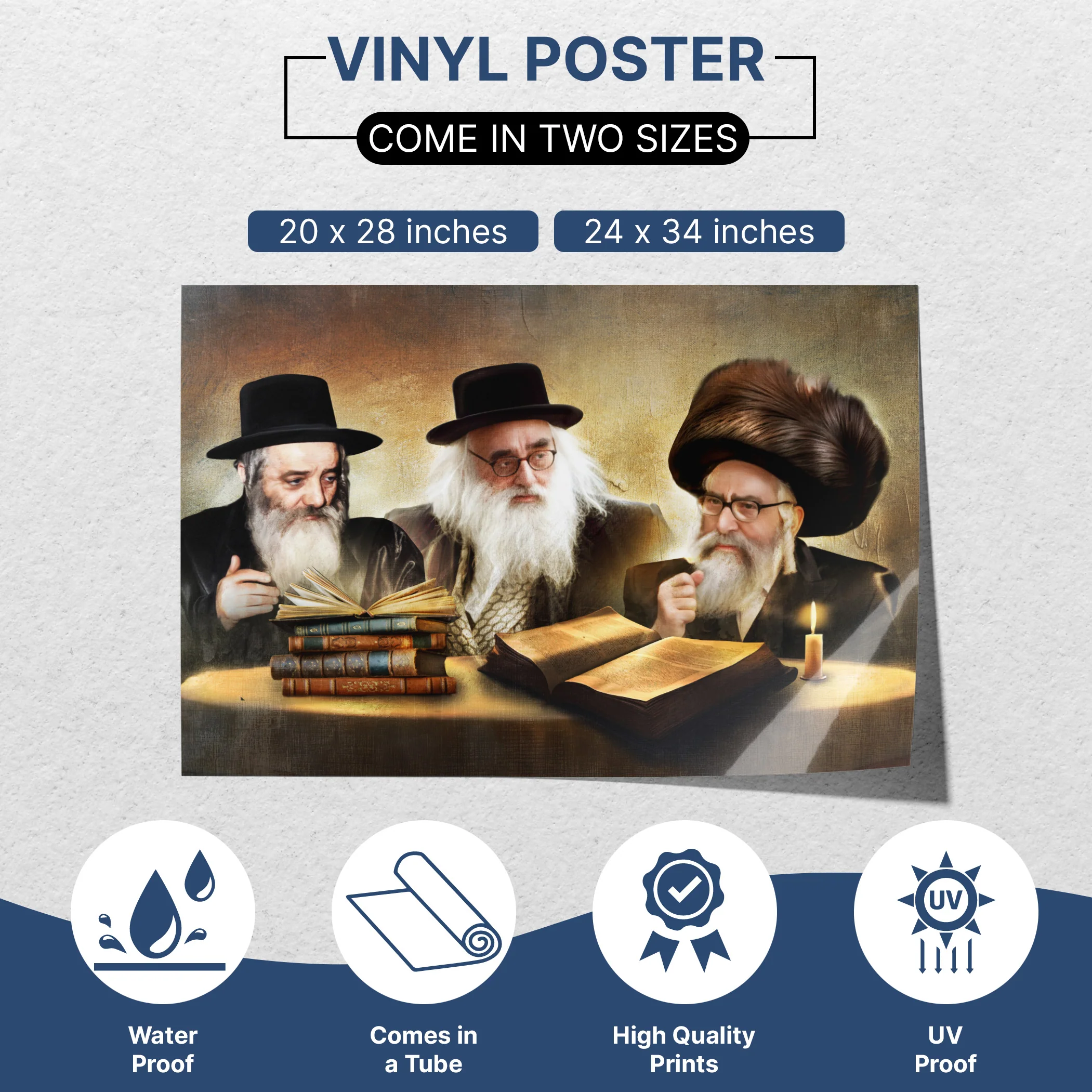 Vizhnitz Rabbis Sukkah Poster �C Torah Study Artwork