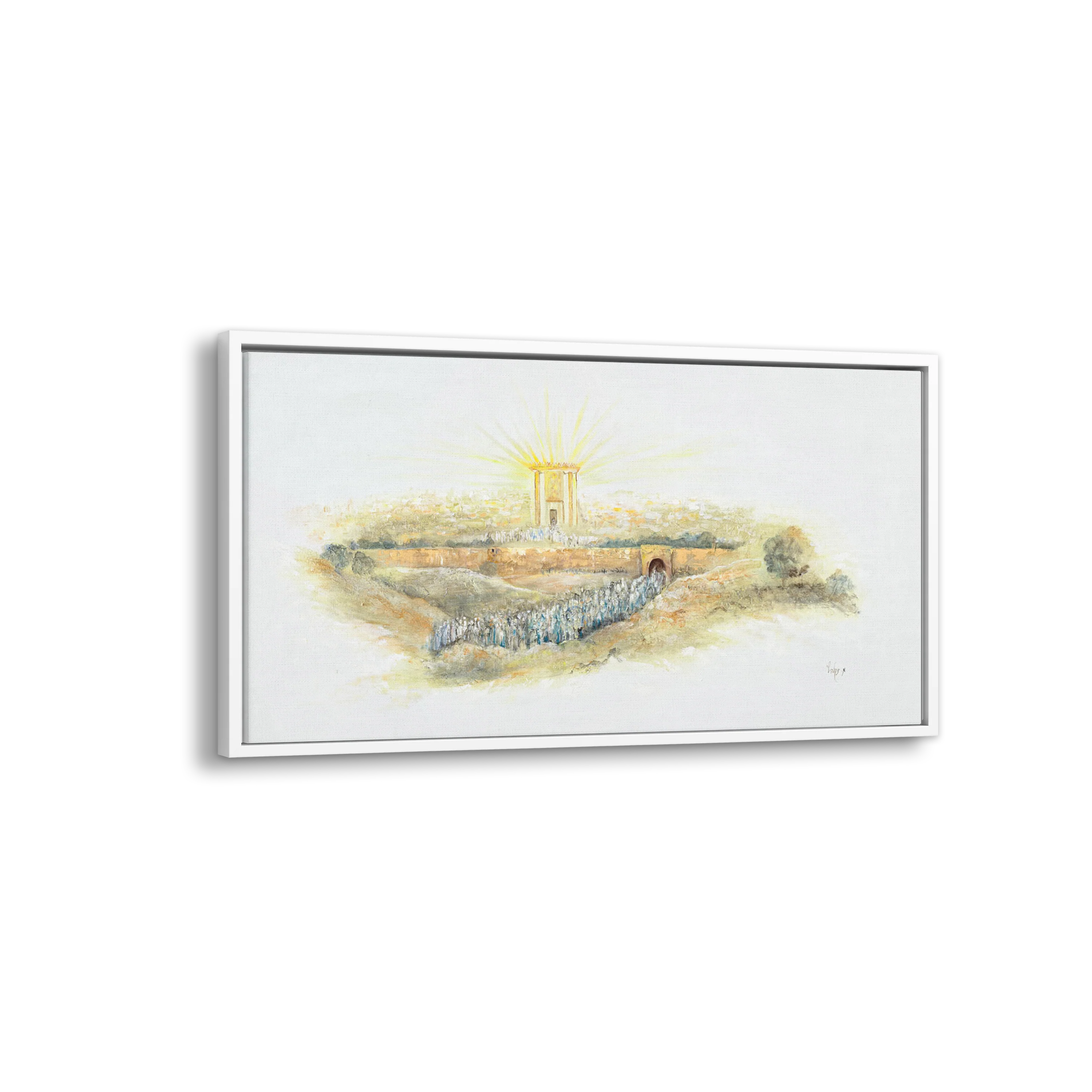 Gold Beit Hamikdash Art - 43x28