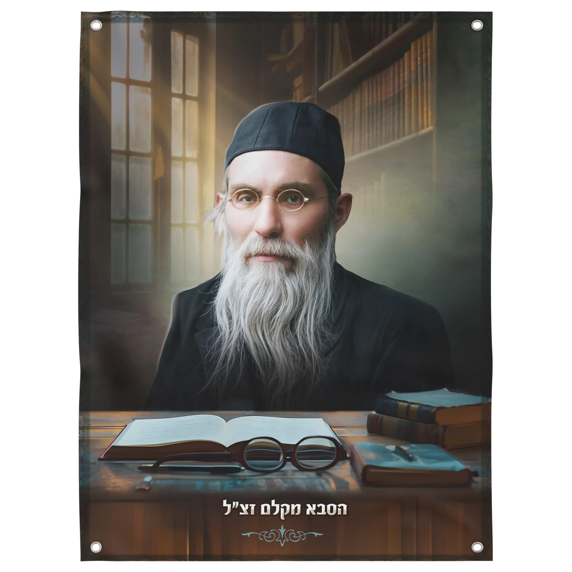 Sukkah Decoration �C Portrait of Saba of Kelem �C Multiple Sizes & Materials