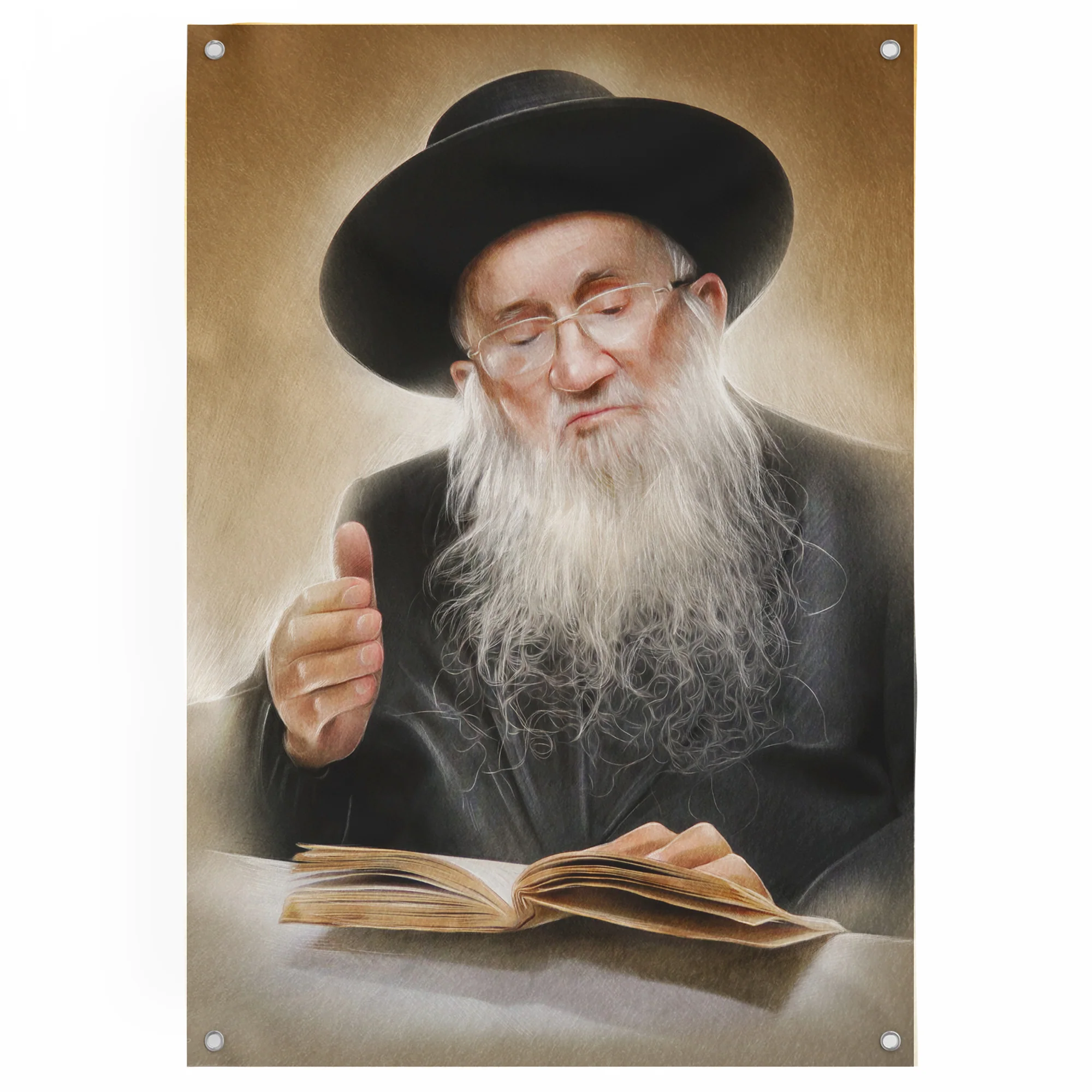 Rabbi Dov Yaffe Portrait - Artistic Tribute for Sukkot