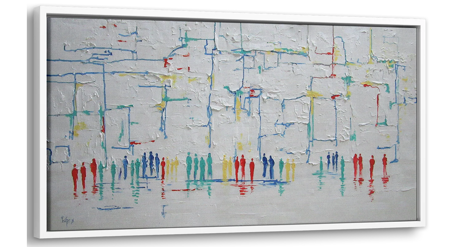 Colorful Abstract Western Wall Art - 51x24