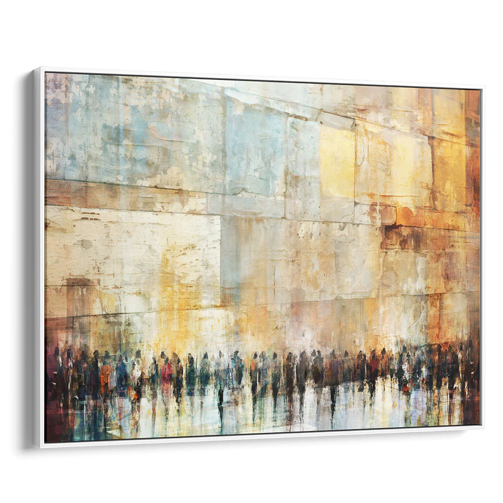 Echoes of Devotion, Contemporary Jewish Wall Art by Avigdor Ben-Ari