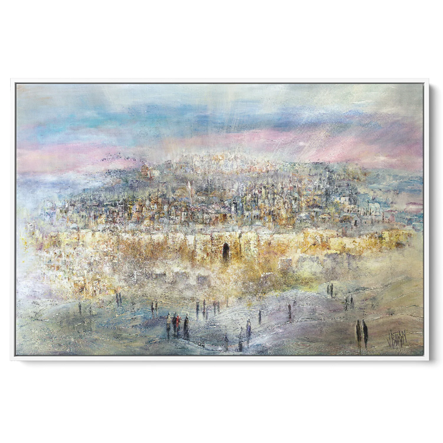 Glorious Jerusalem - Colorful Cityscape Art Print by Yossi Bitton