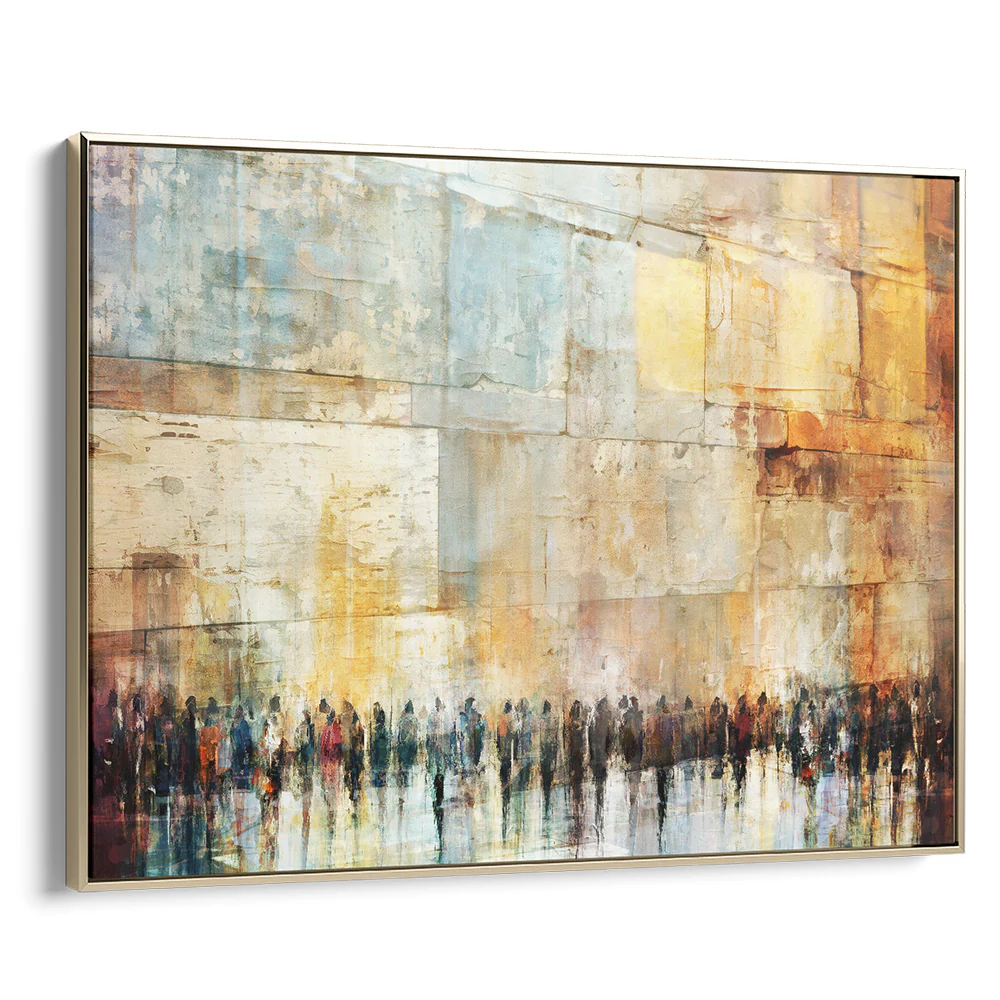 Echoes of Devotion, Contemporary Jewish Wall Art by Avigdor Ben-Ari