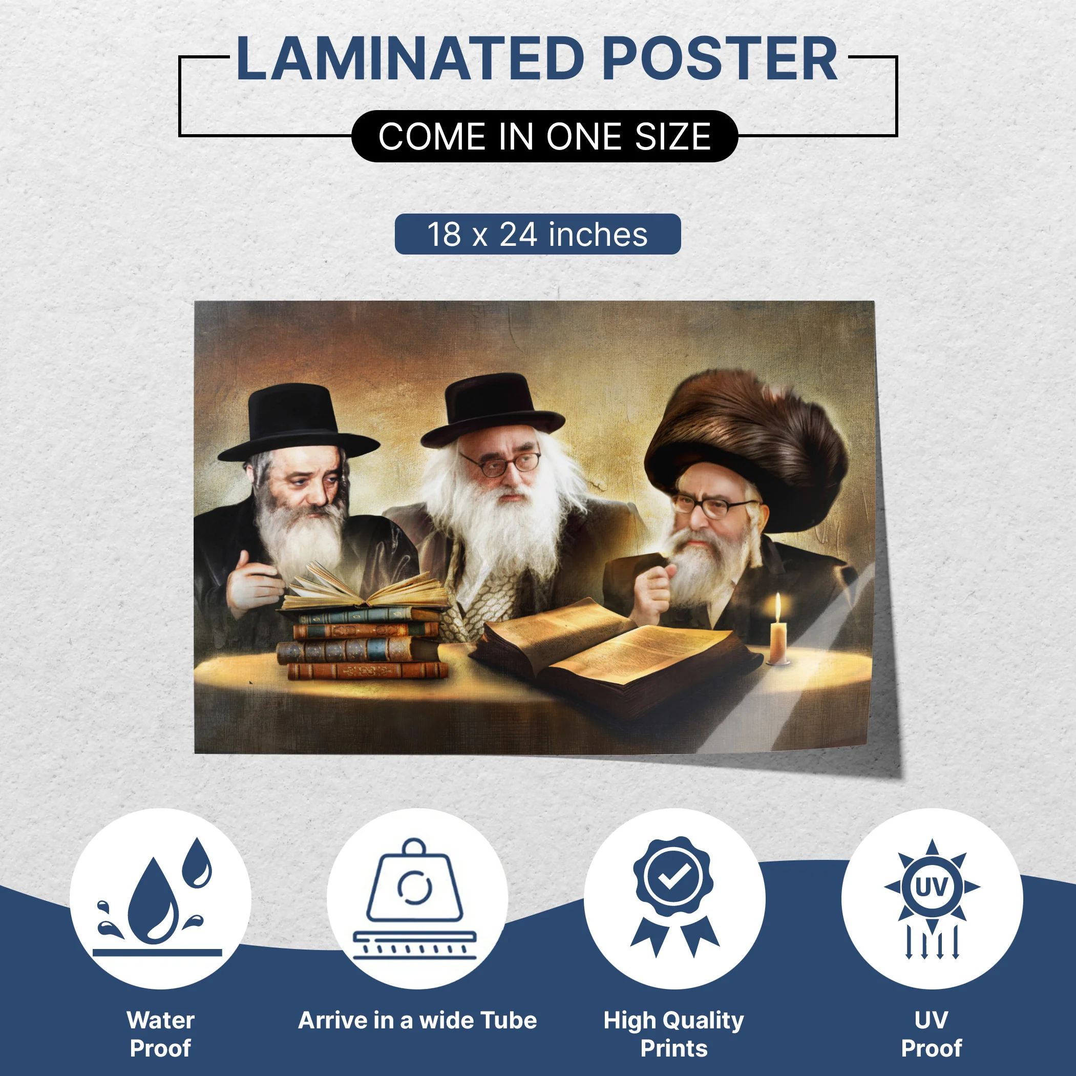 Vizhnitz Rabbis Sukkah Poster �C Torah Study Artwork