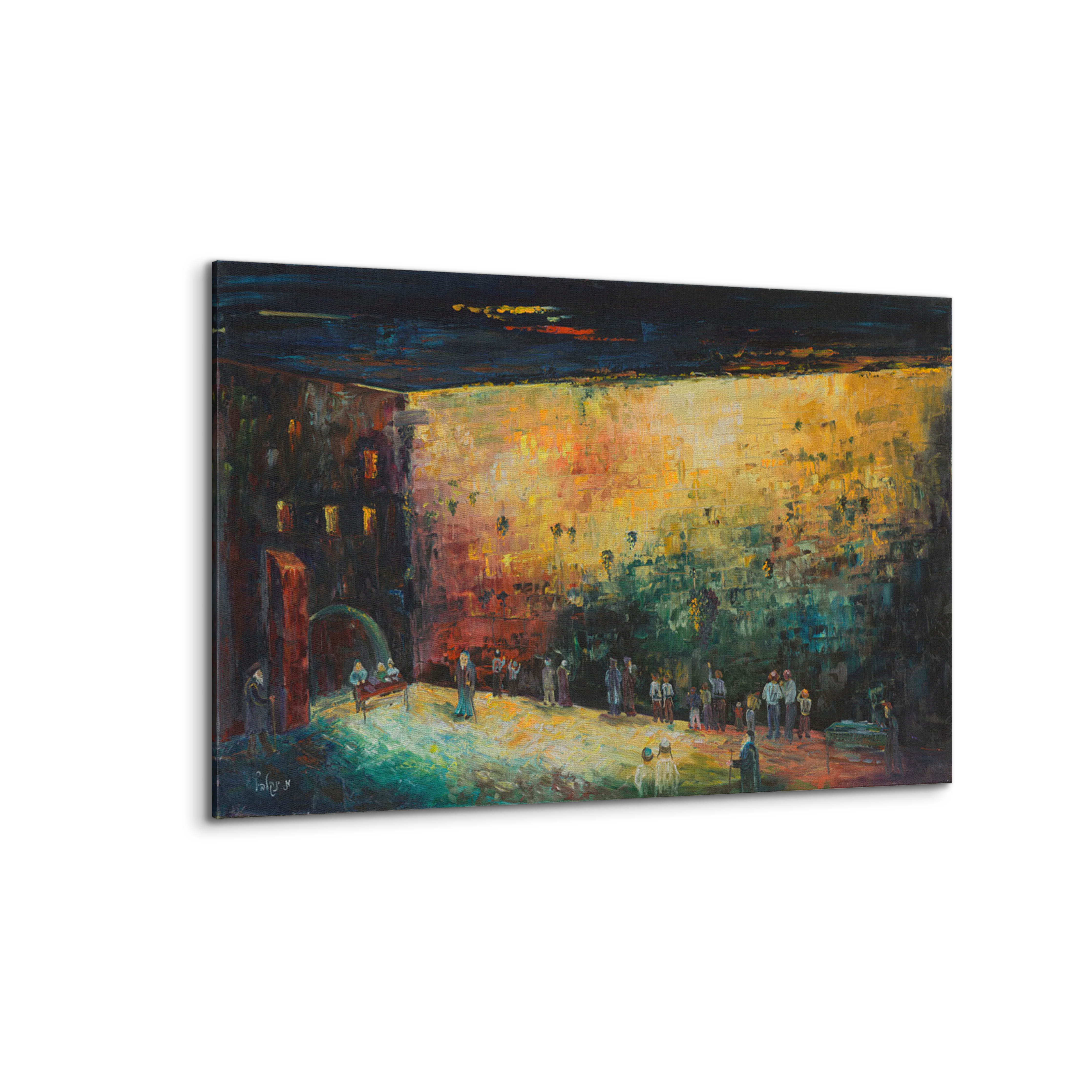 Black & Gold Western Wall Abstract - 51x24