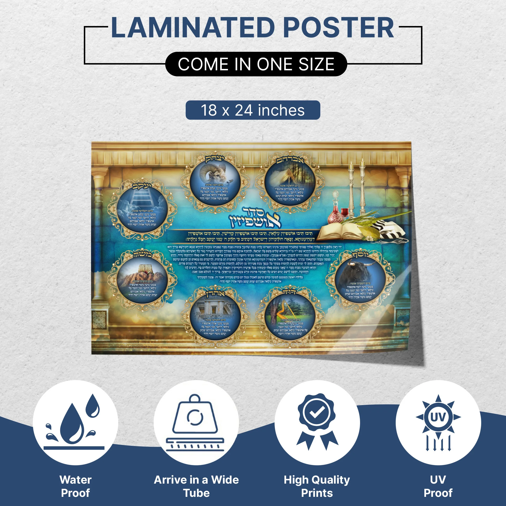 Seder Ushpizin Welcoming Tradition - Second Edition Sukkot Poster