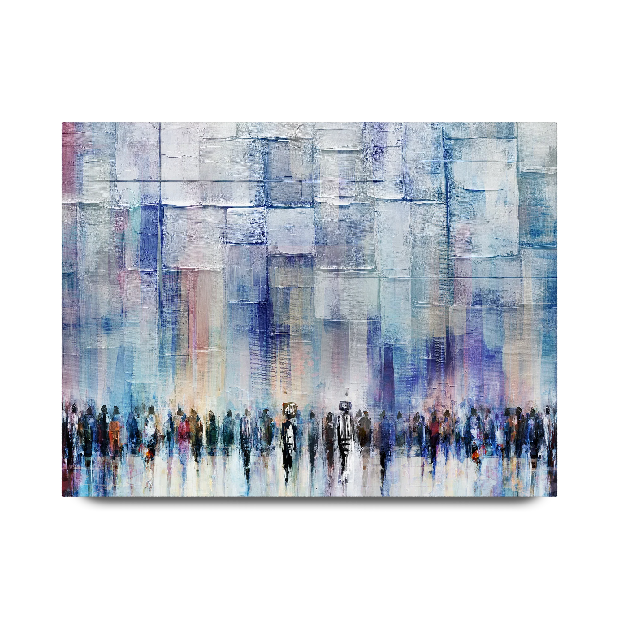 Serene Blessings, Light Blue Western Wall - Contemporary Jewish Wall Art by Avigdor Ben-Ari