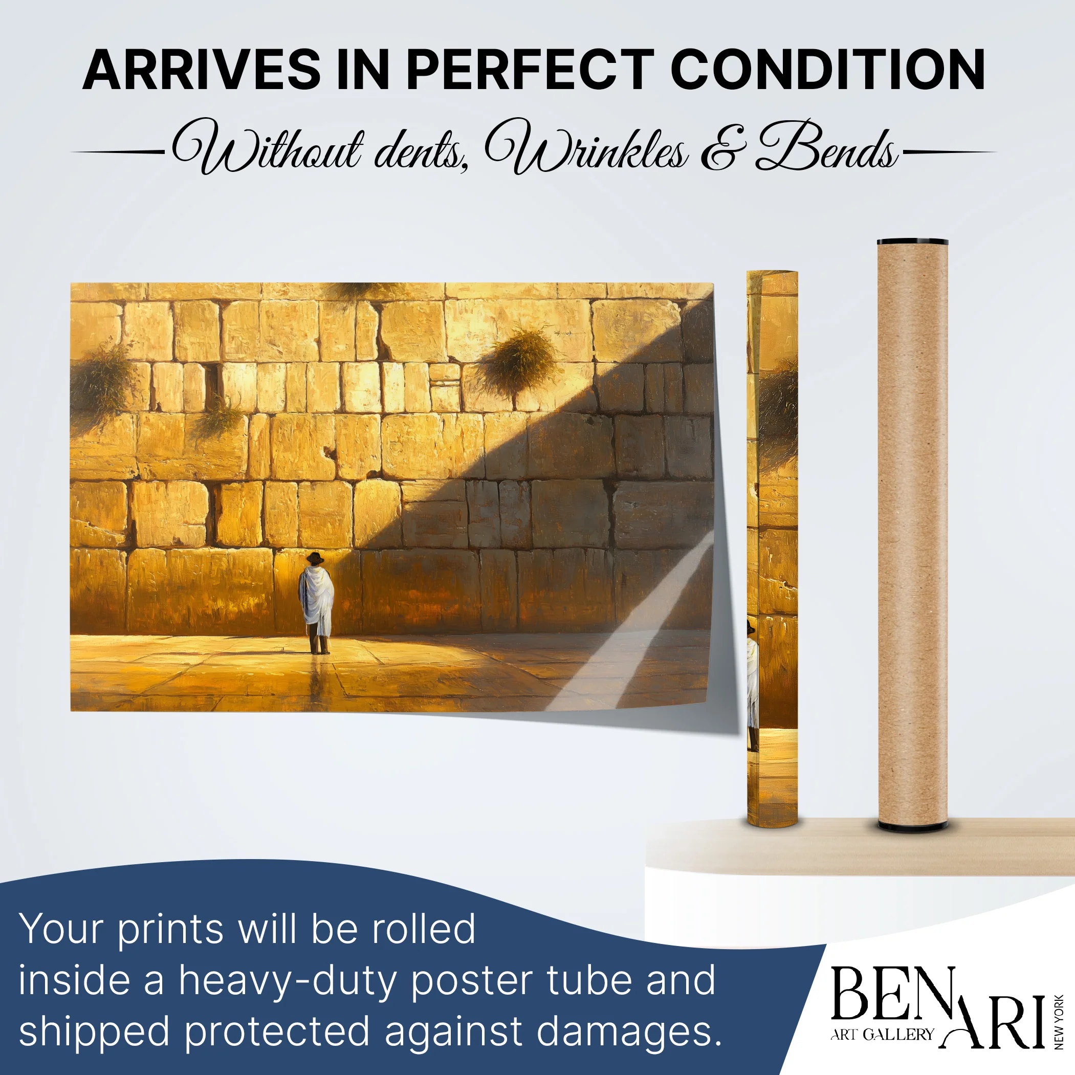 Western Wall Prayer Poster �C Sukkah Wall Decoration