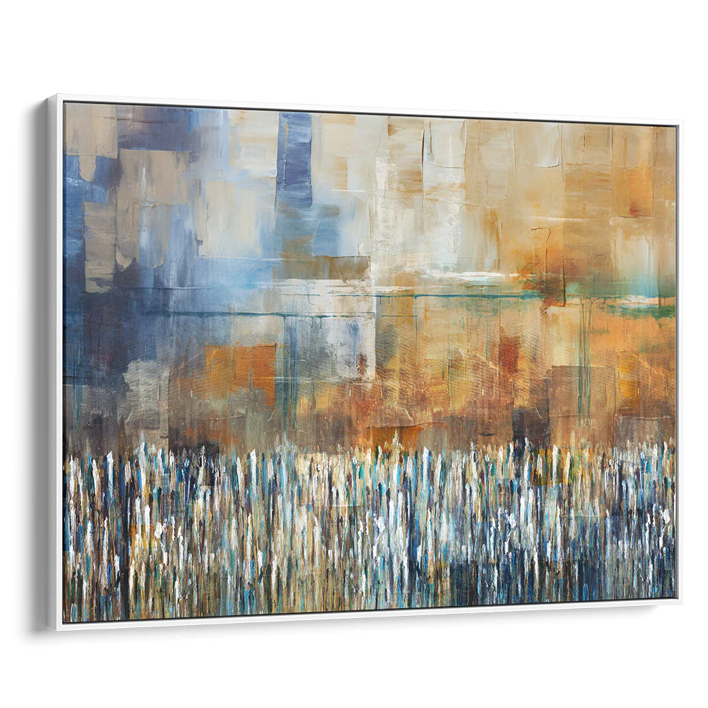 Earthy Abstract Art by Avigdor Ben-Ari - Western Wall