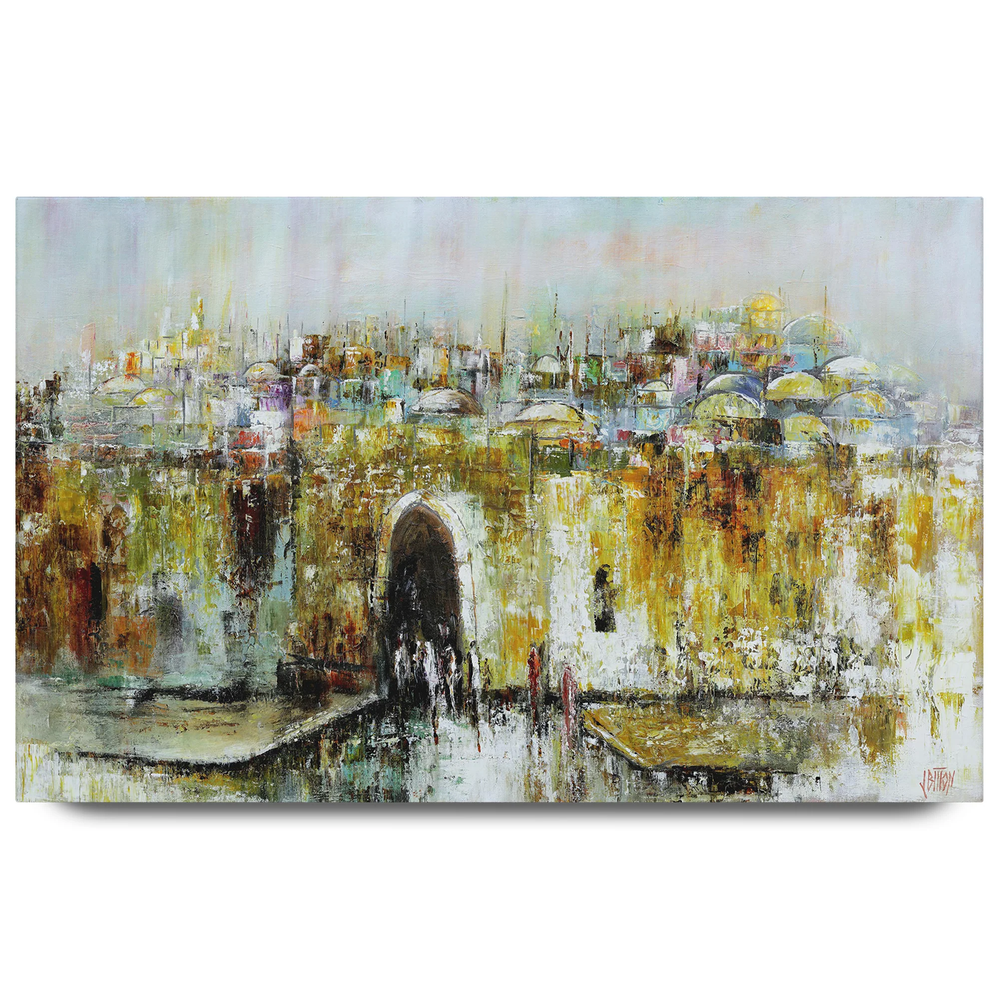 Shabbat in Jerusalem - Yossi Bitton's Jewish Art Print on Acrylic