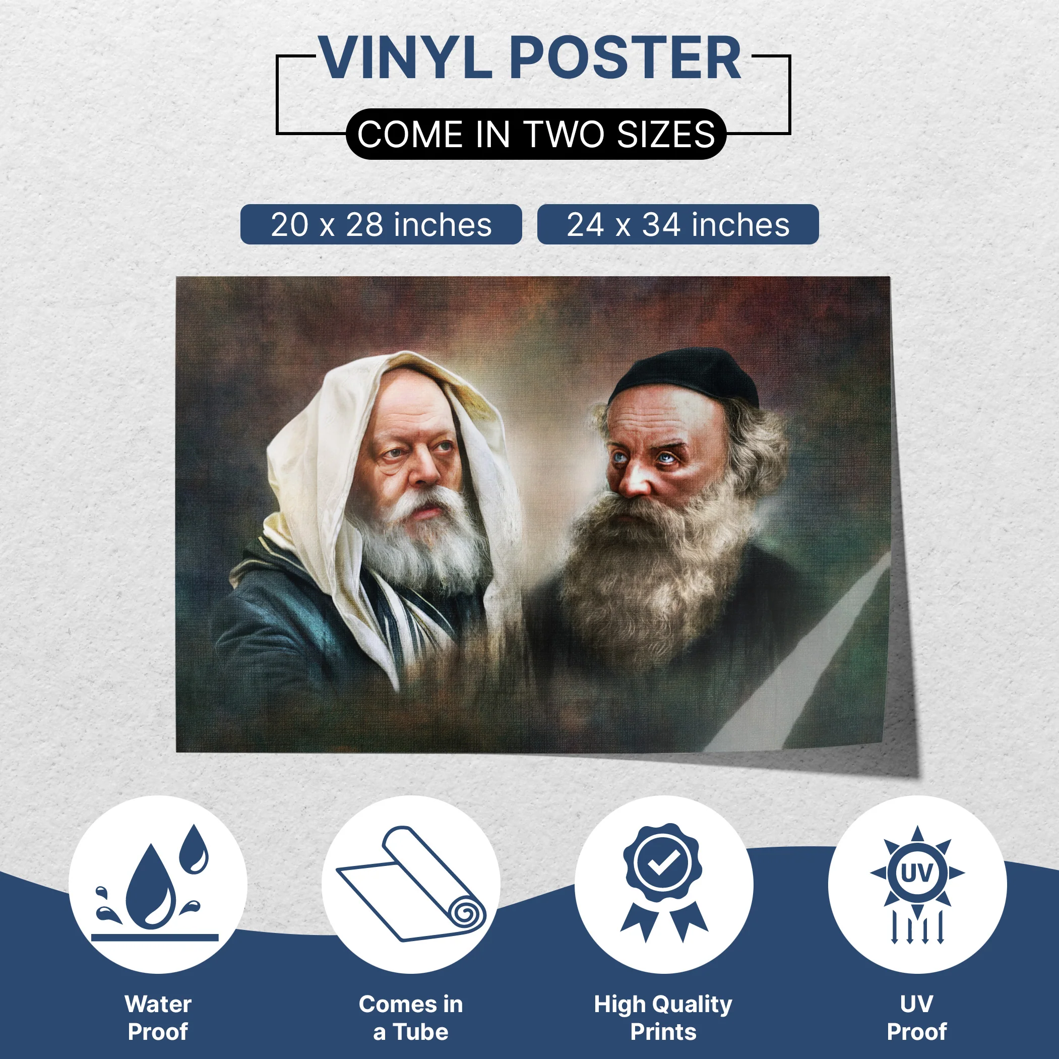 Lubavitch & Alter Rebbe Sukkah Poster �C Chabad Portrait