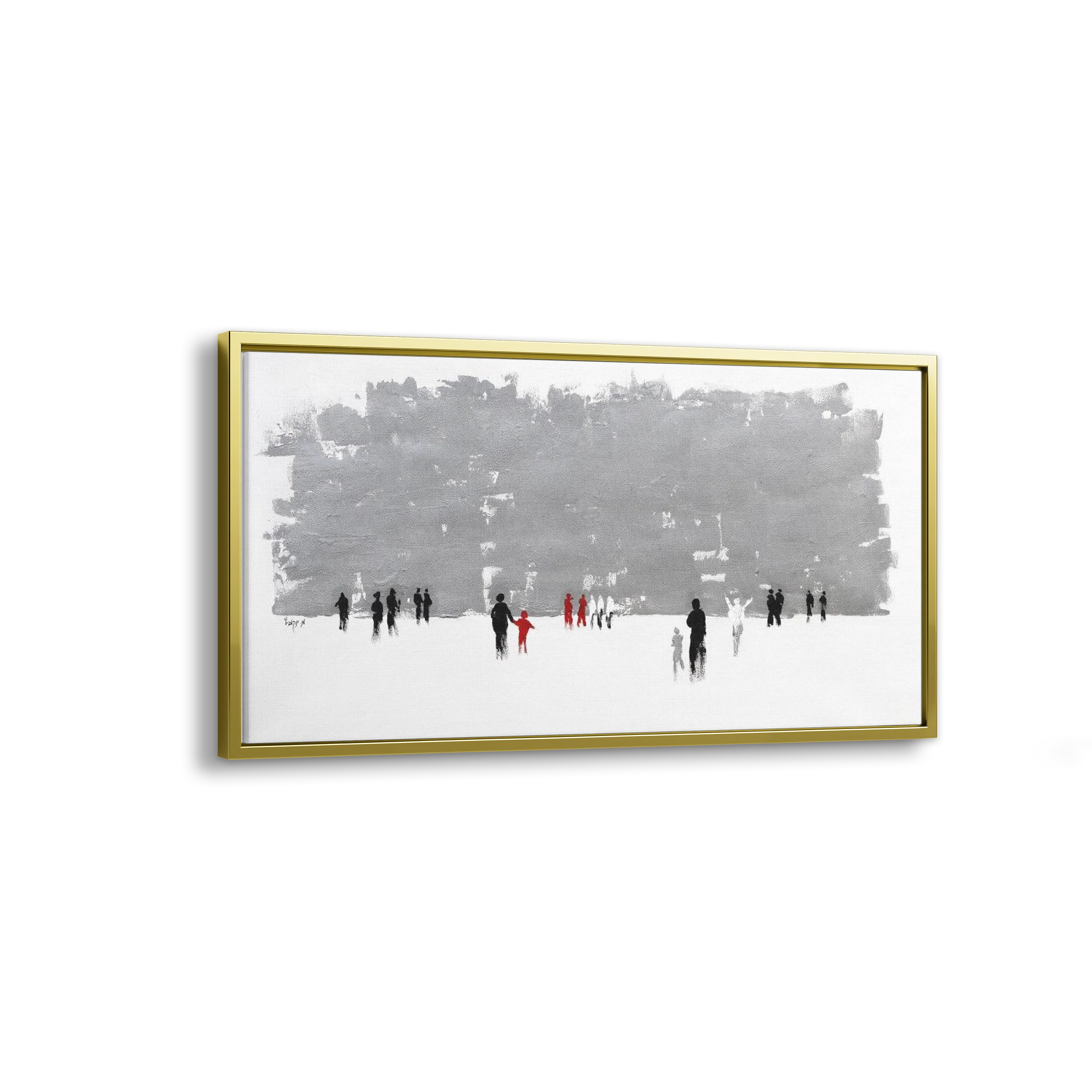 Abstract Western Wall in Grays - 51x31