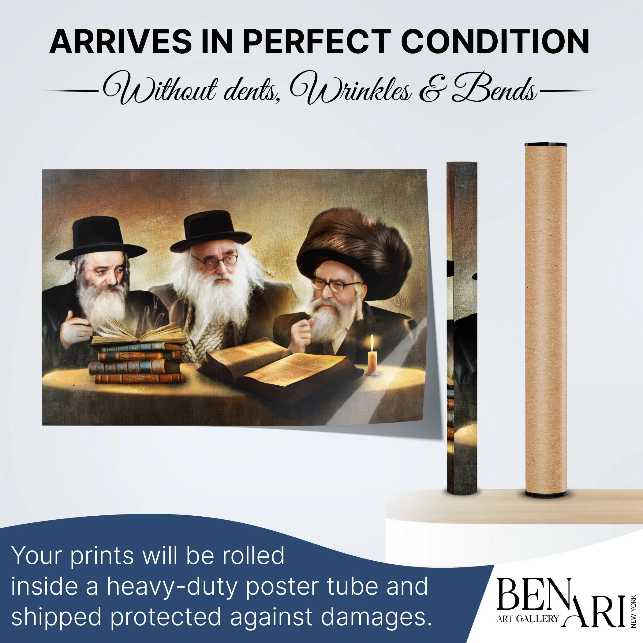 Vizhnitz Rabbis Sukkah Poster �C Torah Study Artwork