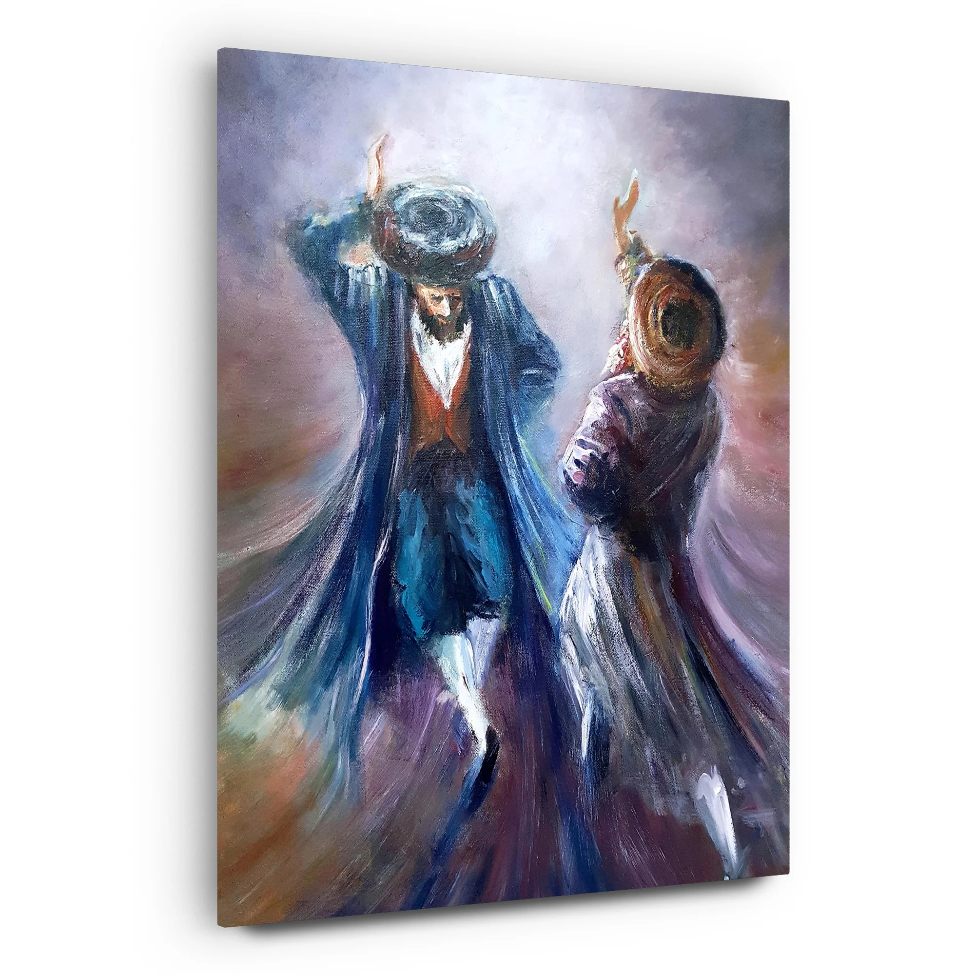Colorful Chassidic Dance Art Print - Yossi Bitton's Vivid Jewish Wall Art