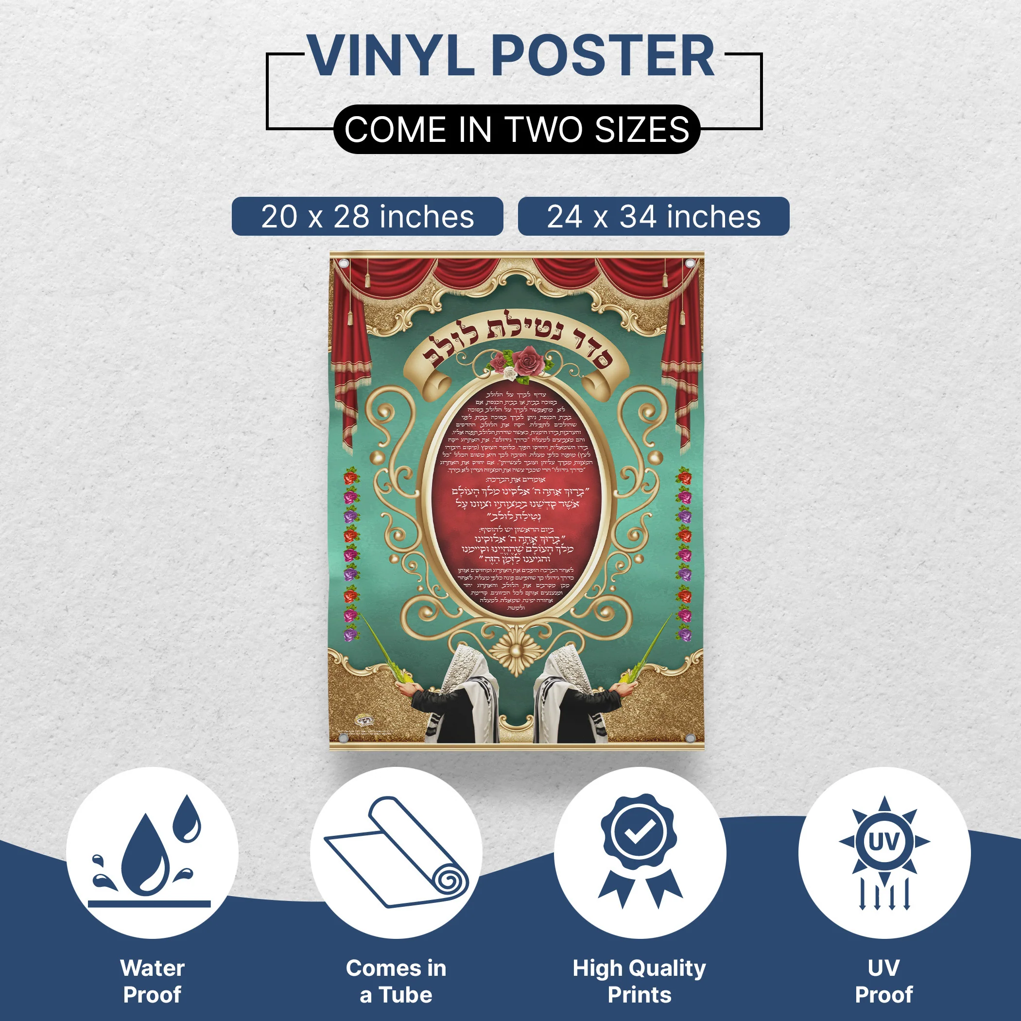 Lulav and Etrog Blessing - Sukkot Ritual Poster