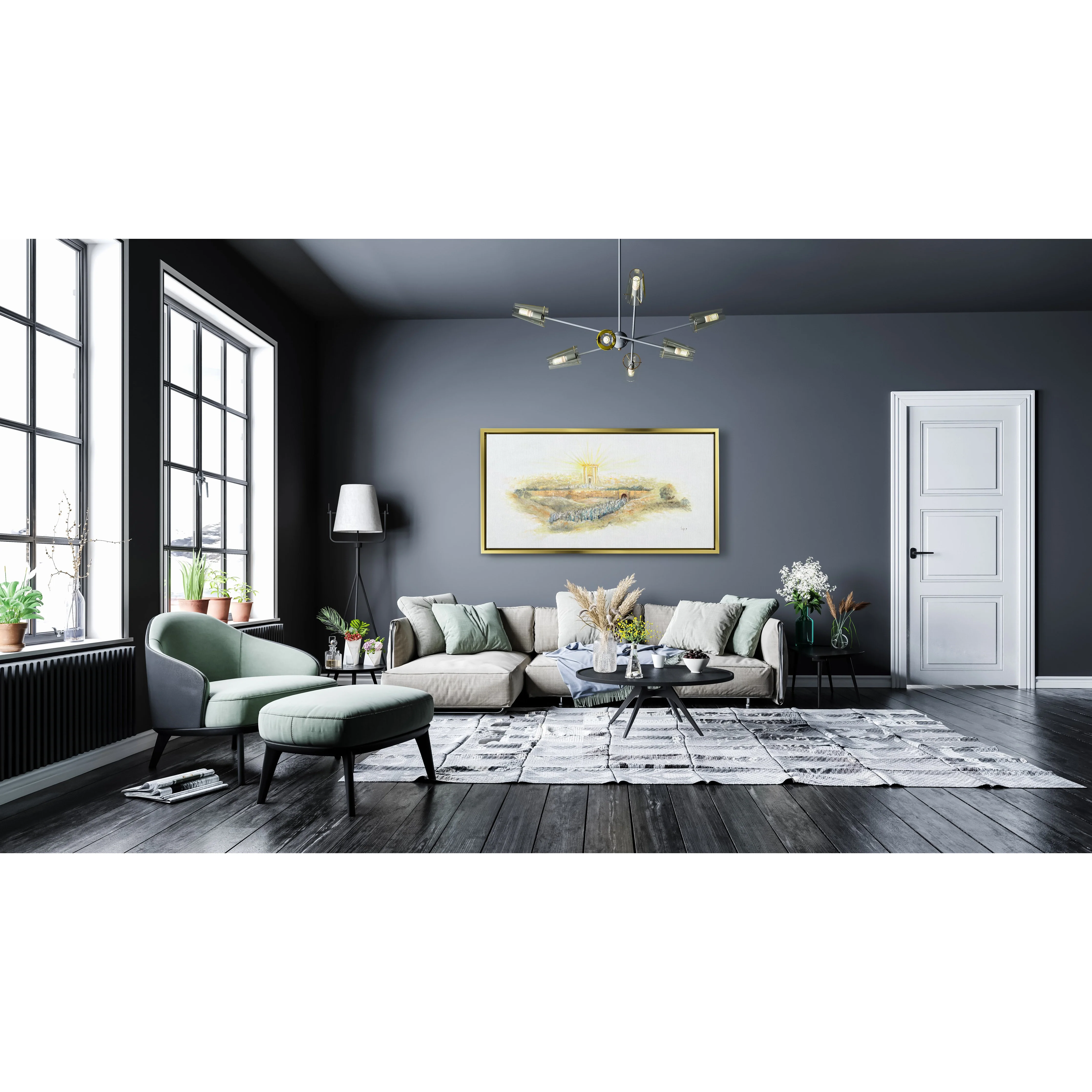 Gold Beit Hamikdash Art - 43x28