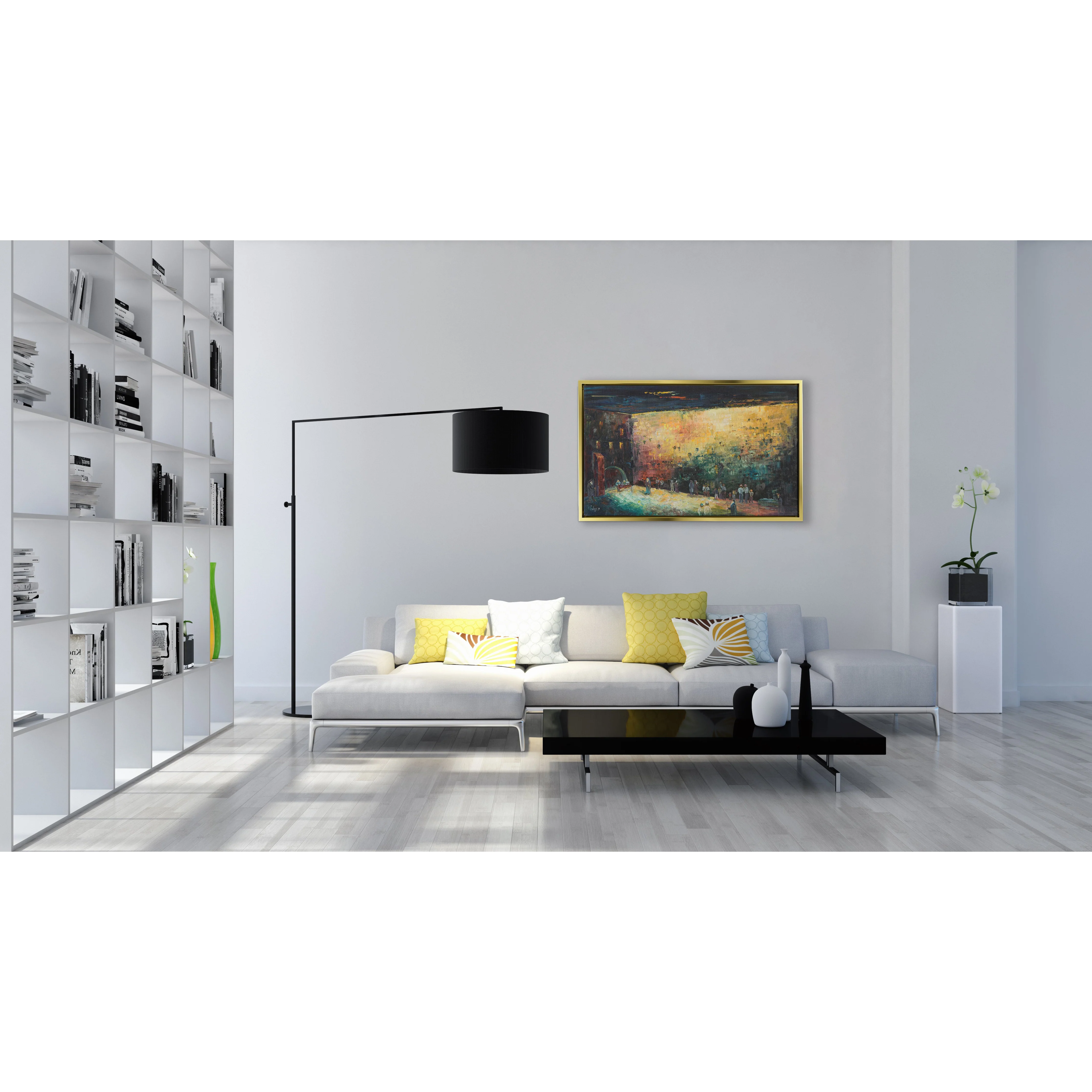 Black & Gold Western Wall Abstract - 51x24