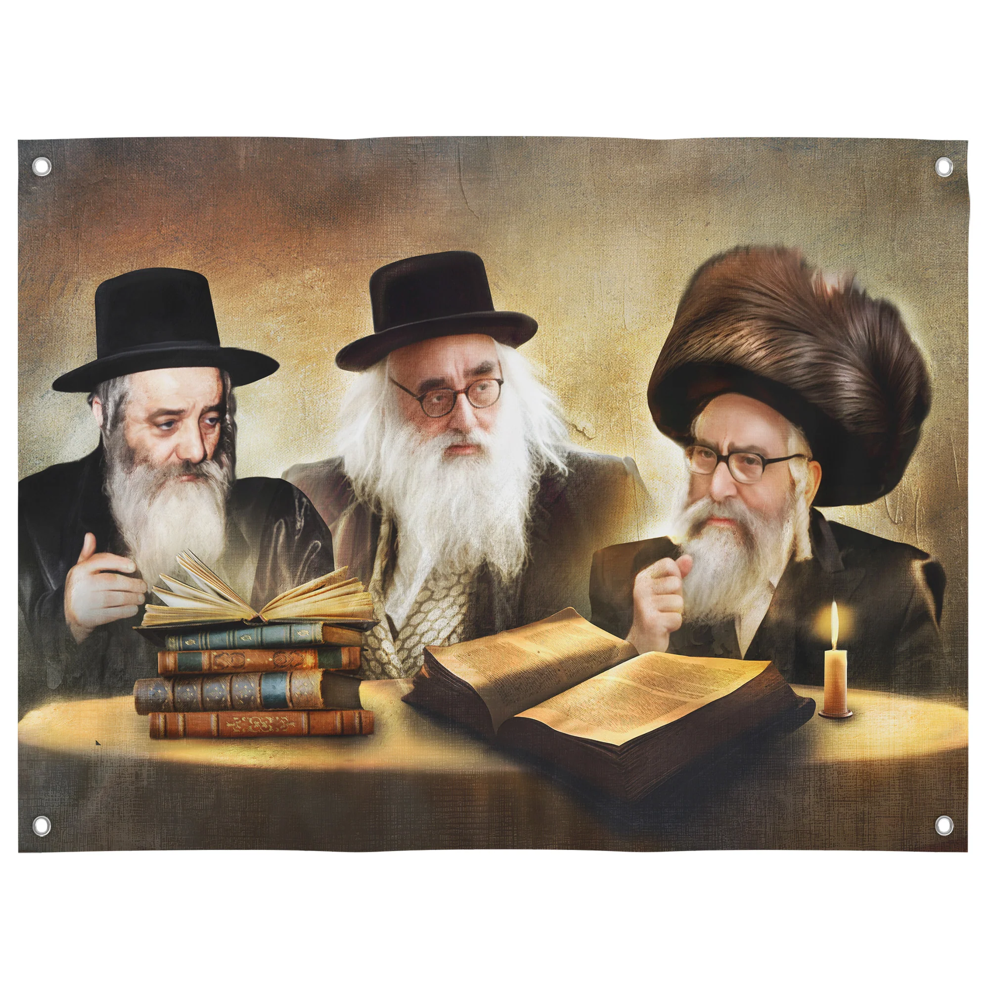Vizhnitz Rabbis Sukkah Poster �C Torah Study Artwork