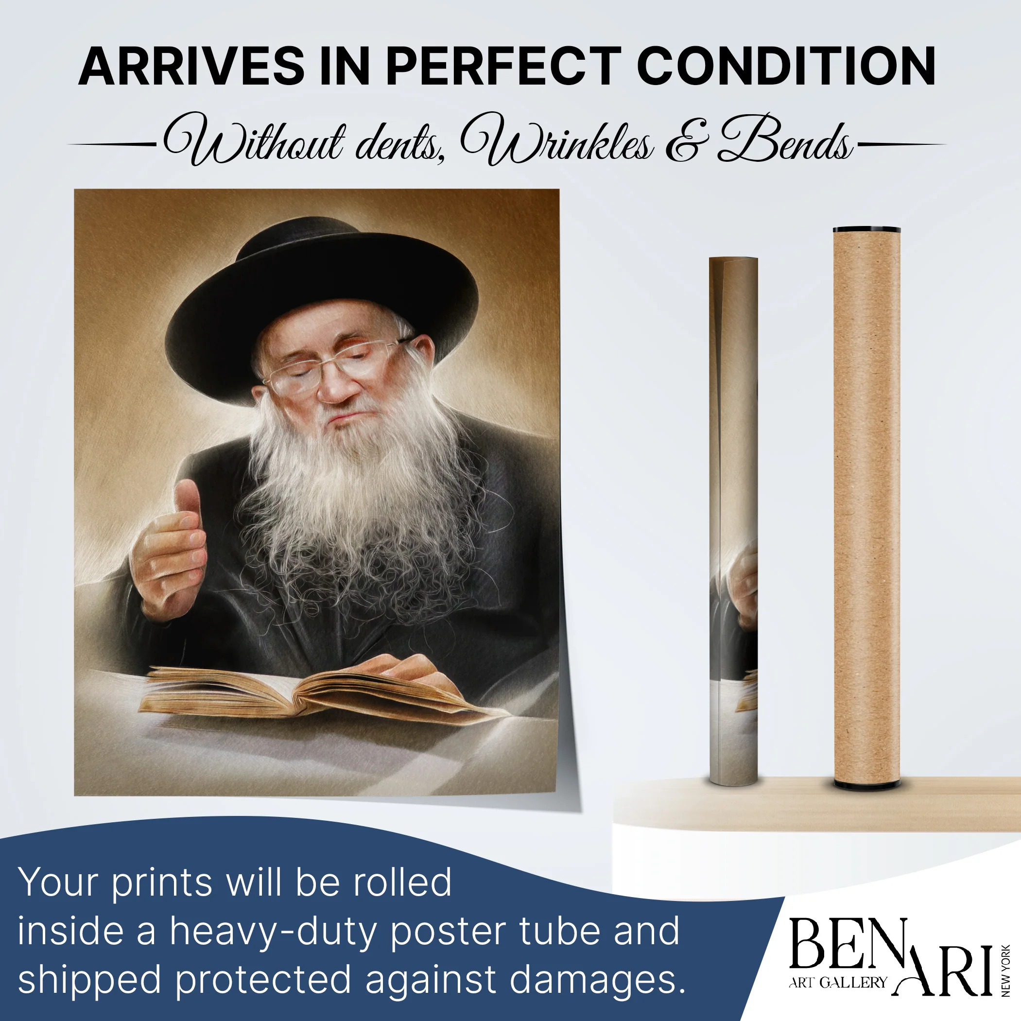 Rabbi Dov Yaffe Portrait - Artistic Tribute for Sukkot