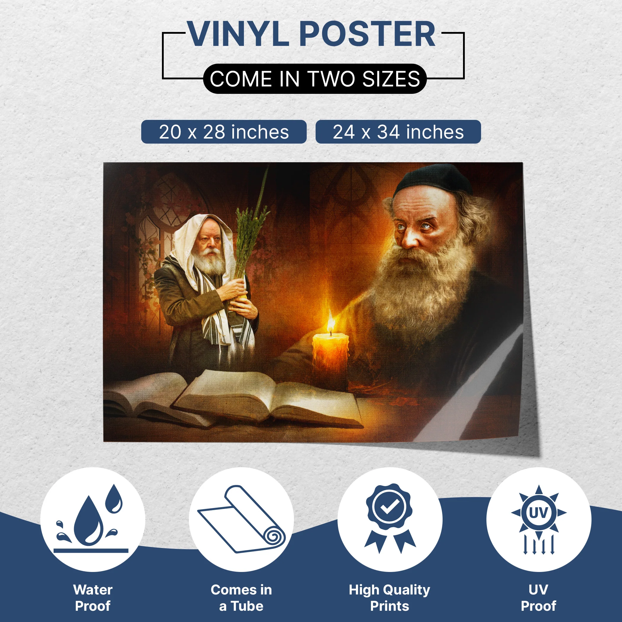 Lubavitch Rebbe Sukkah Poster �C Baal HaTanya Artwork