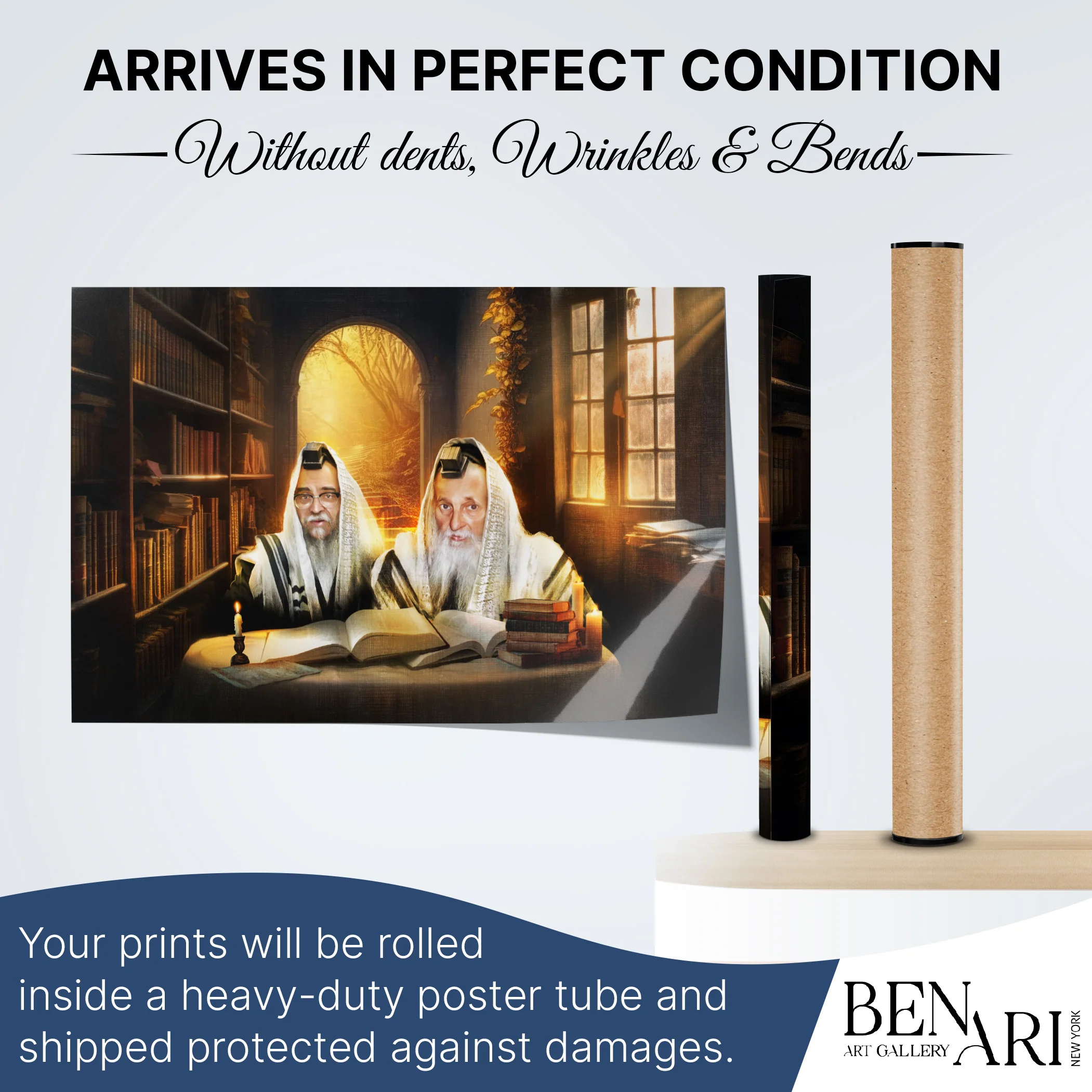 Satmar Rabbis Sukkah Poster �C Torah Study Artwork