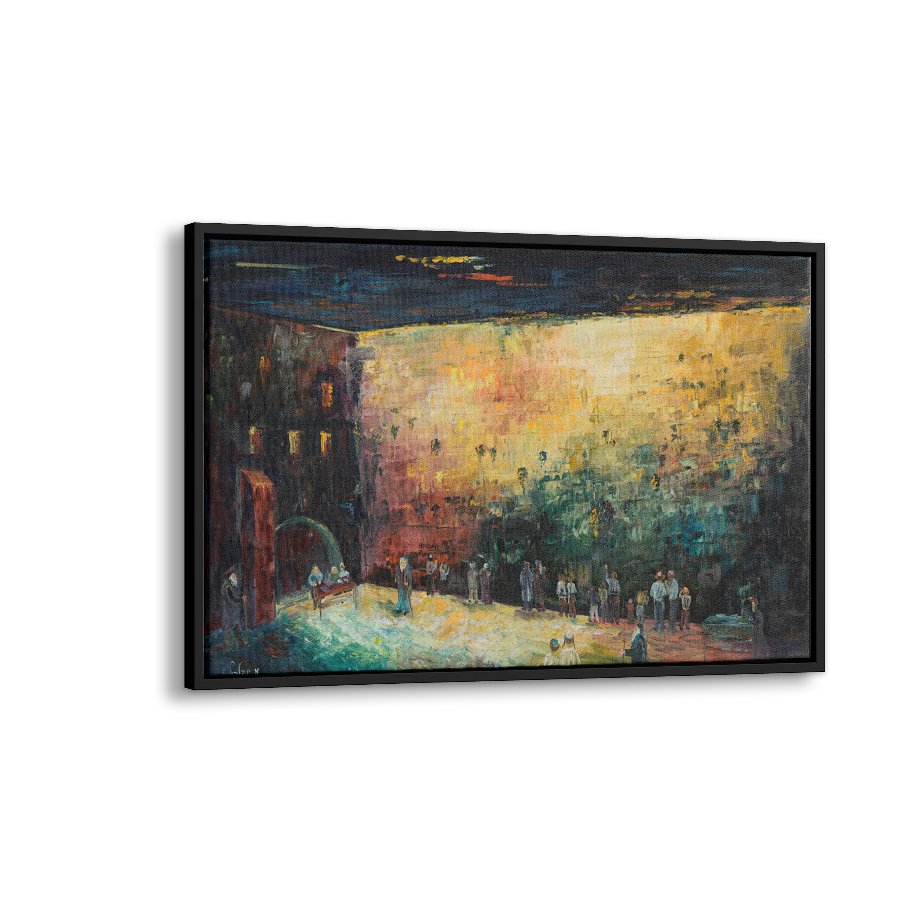 Black & Gold Western Wall Abstract - 51x24