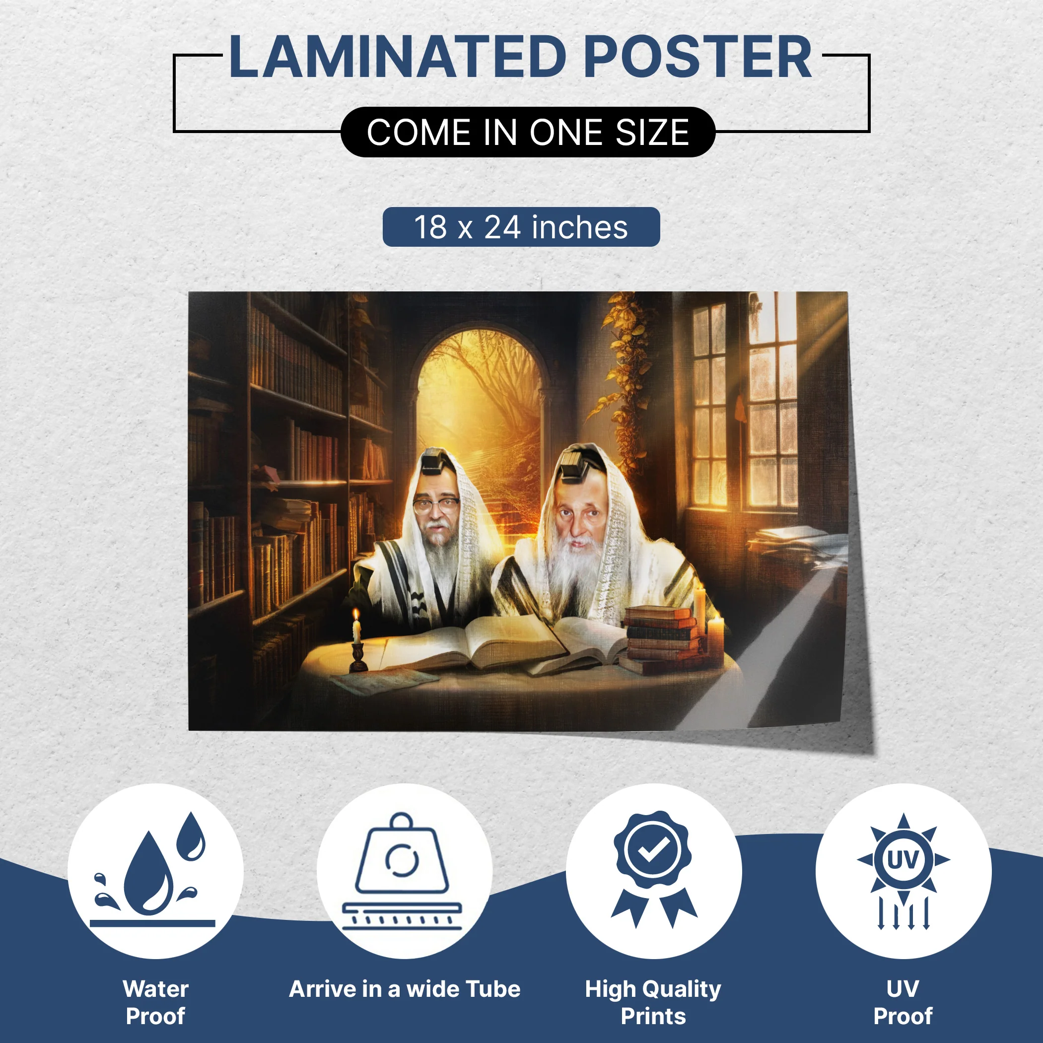 Satmar Rabbis Sukkah Poster �C Torah Study Artwork