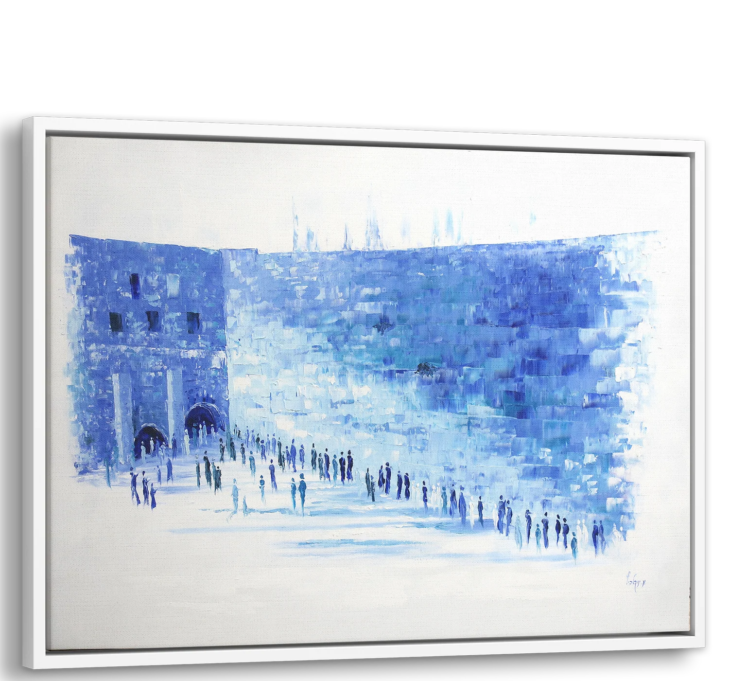 Western Wall in Blue & White - 40x28