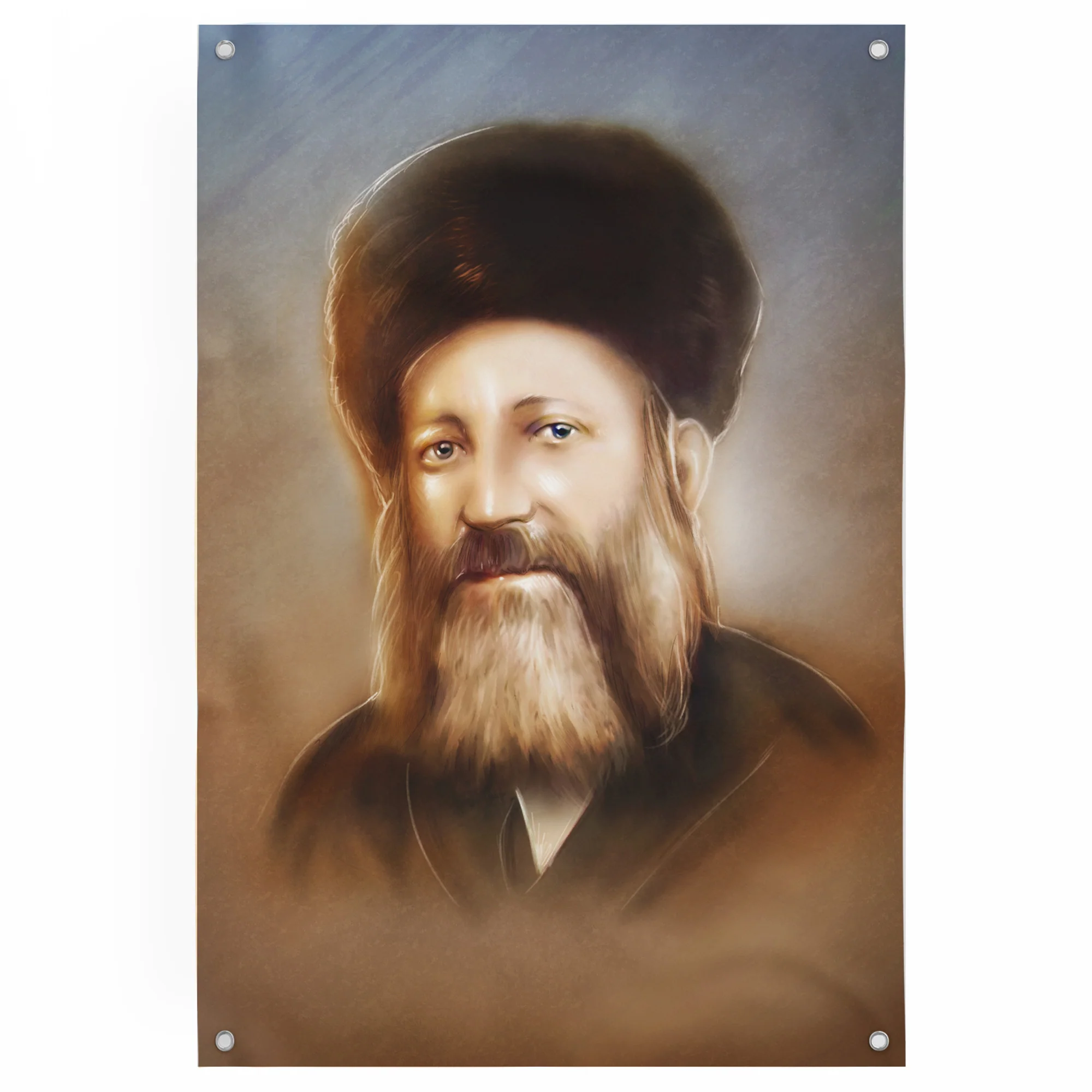 Rabbi Abraham Isaac Kook Portrait - Inspirational Sukkah Art