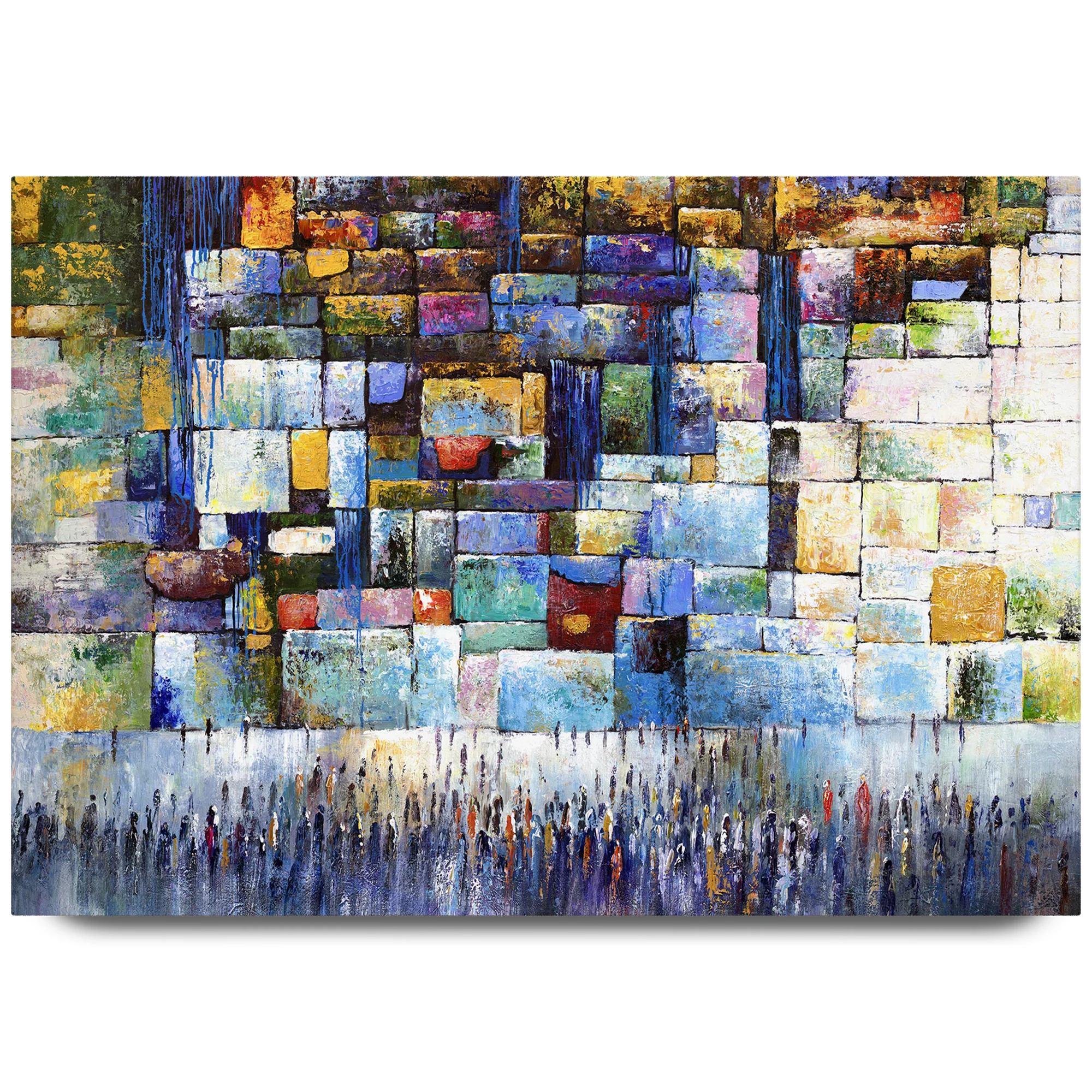 The Western Wall - Colorful Abstract Art Print by Yossi Bitton