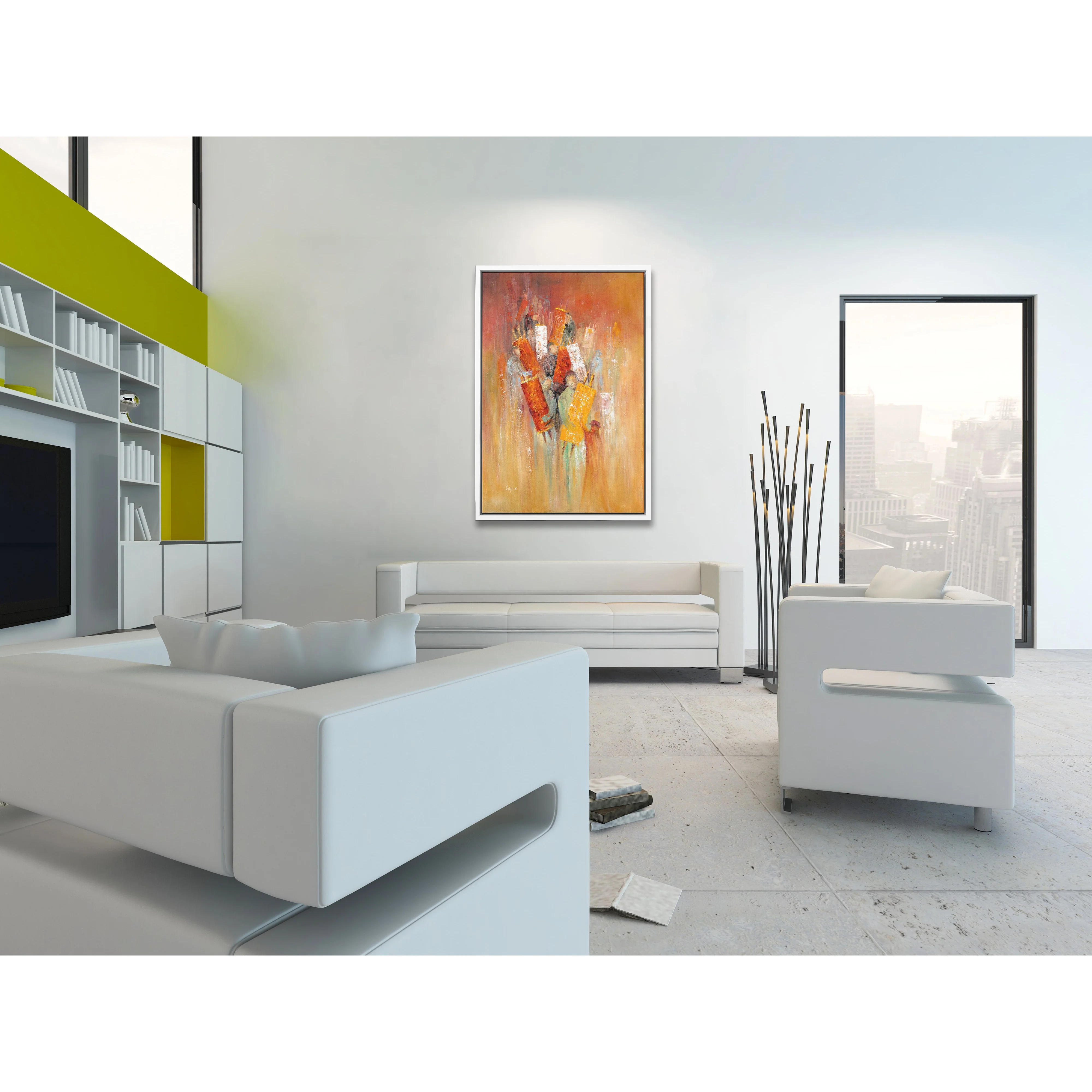 Simchat Torah Abstract Art - 40x28