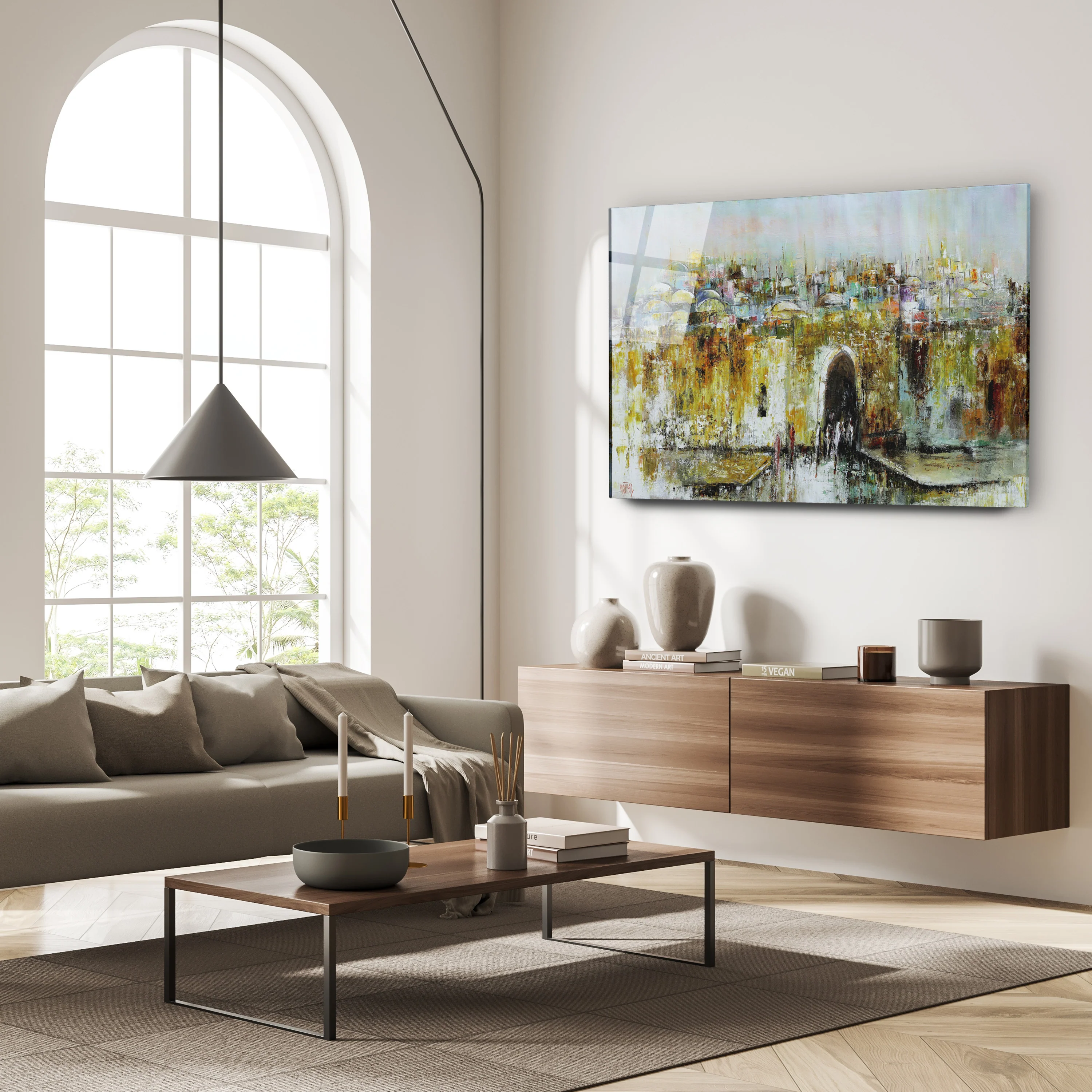 Shabbat in Jerusalem - Yossi Bitton's Jewish Art Print on Acrylic