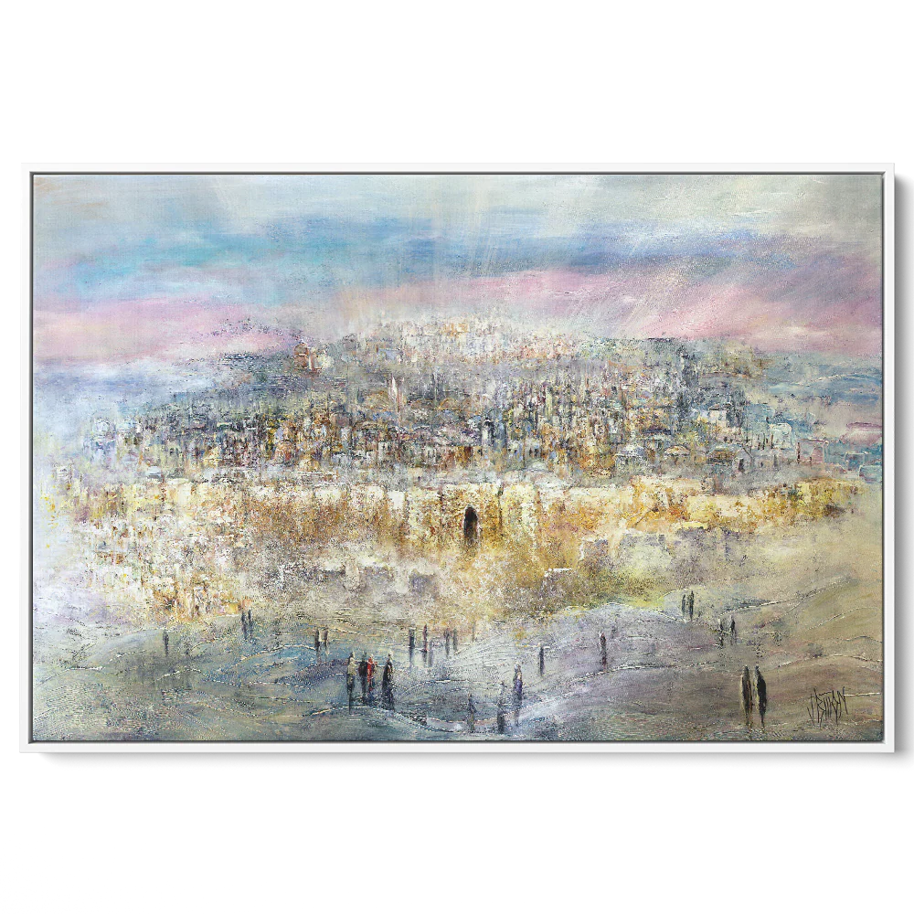 Glorious Jerusalem - Colorful Cityscape Art Print by Yossi Bitton