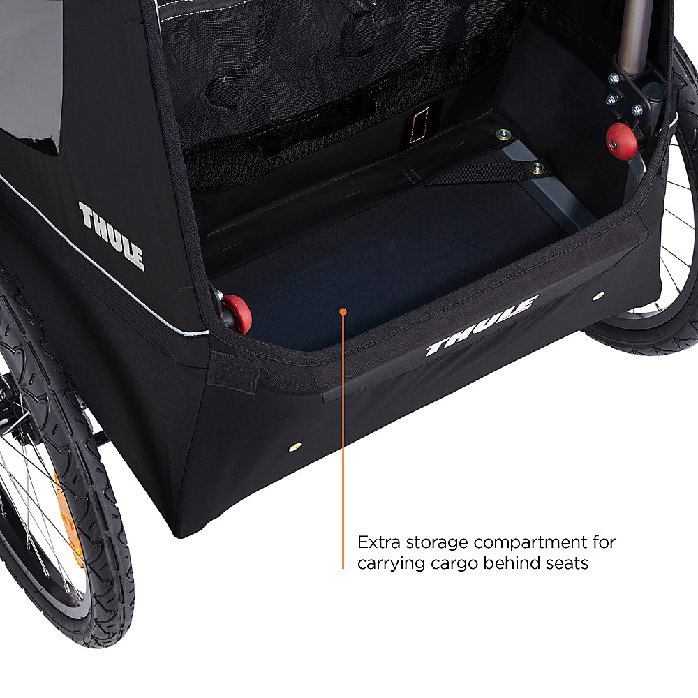 Thule – Coaster XT 2-Seat Bicycle Trailer and Stroller – Black