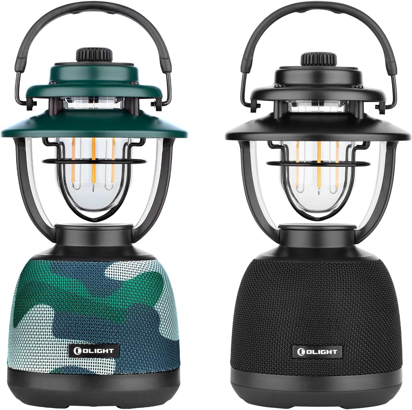 Rechargeable Camping Lantern Lamp with Bluetooth Speakers Camouflage Bundle Olantern Music Rechargeable Camping Lantern Lamp with Bluetooth Speakers Black