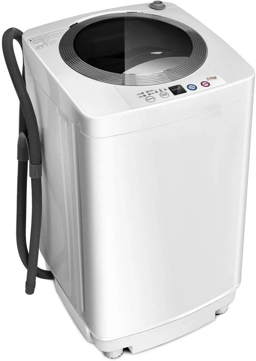 Portable Washing Machine, Full Automatic Washer and Dryer Combo, with Built-in Pump Drain 8 LBS Capacity Compact Laundry Washer Spin Dryer for Apartment RV Dorm