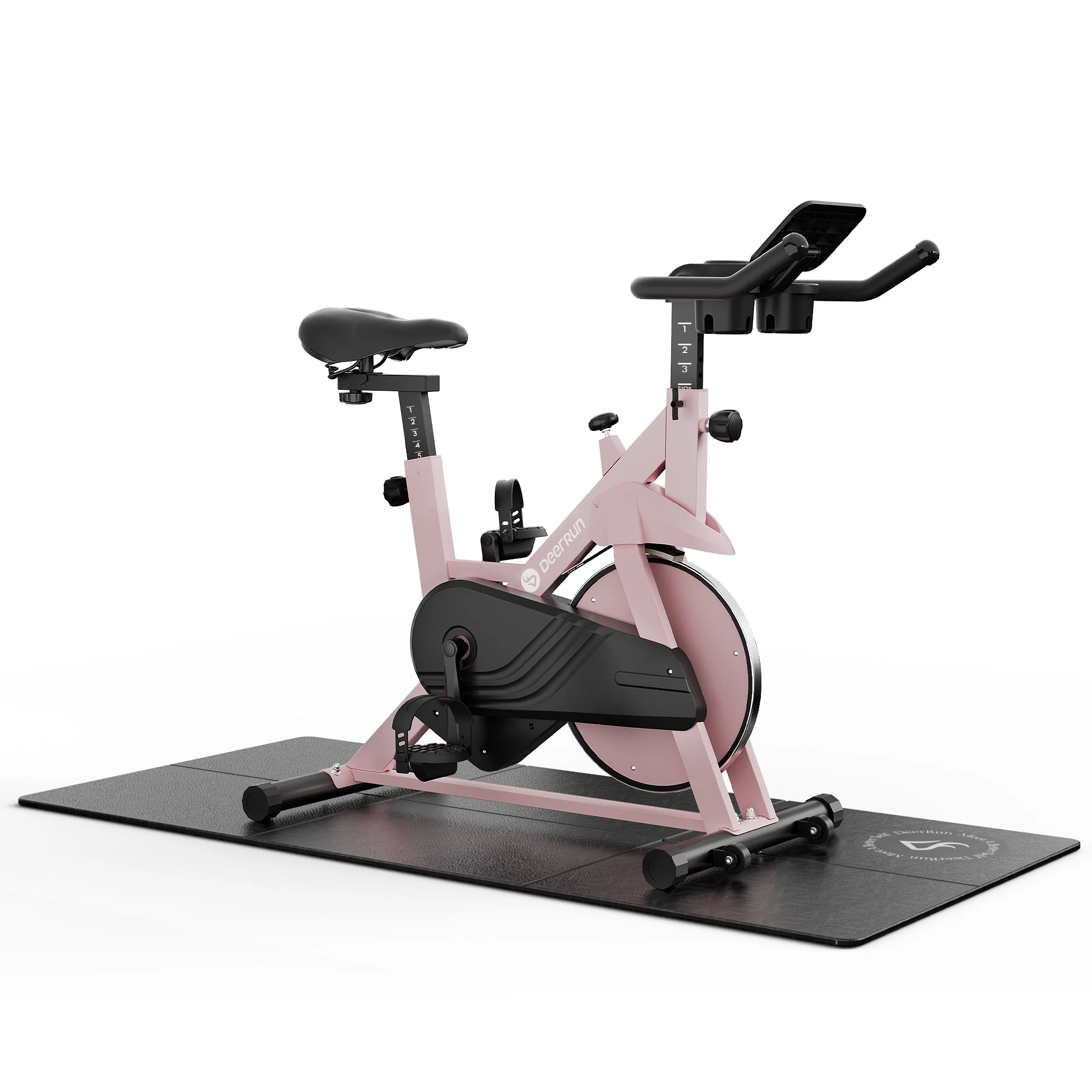 DeerRun S500 Indoor Smart Stationary Cycling Bike with PitPat App, 1-32 Magnetic Resistance-Pink