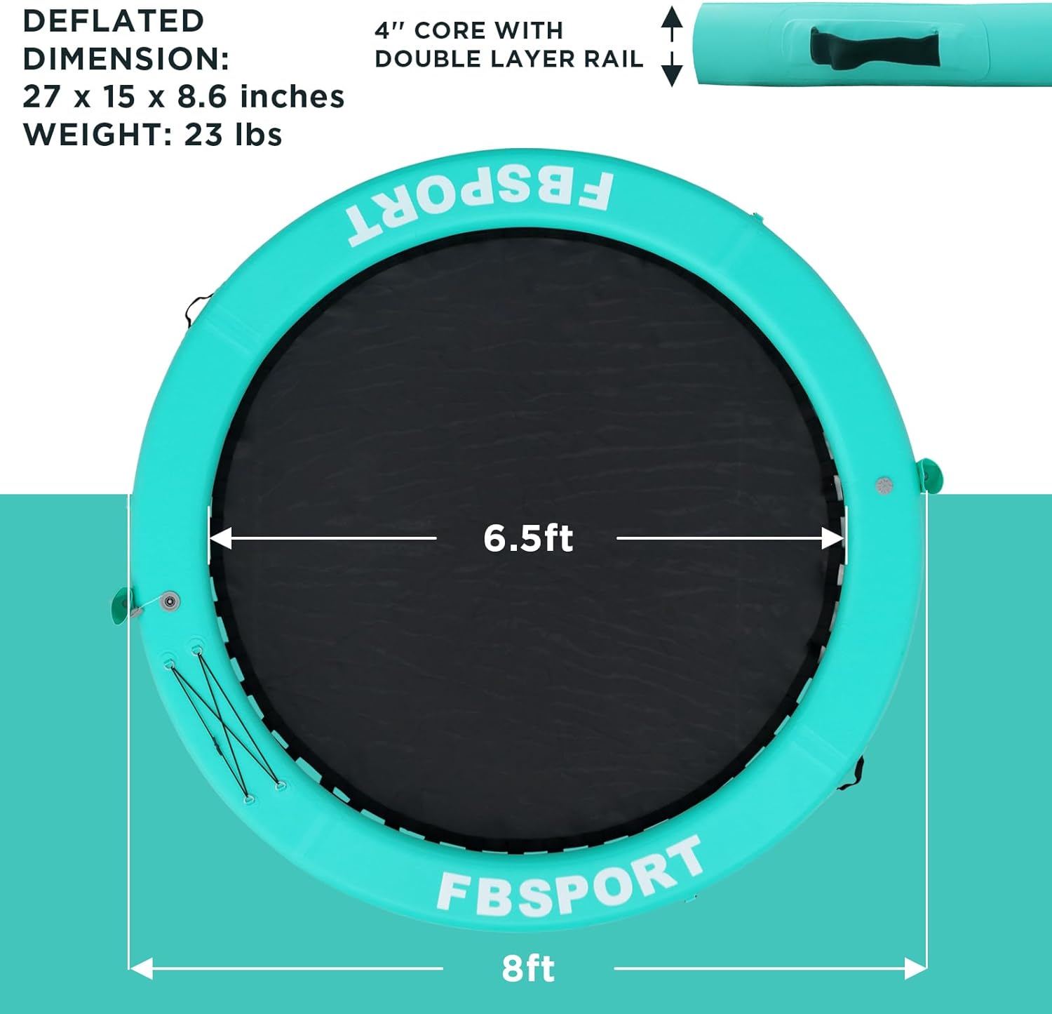 Inflatable Dock Floating Platform, 8ft Inflatable Water Hammock Floating Deck for Lake W/Cupholder, Round Floating Ring Float Ring, Pool Float Raft Lounger Island Platform Pad