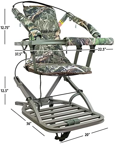 Summit Viper SD Climbing Treestand – Lightweight Aluminum, Foam-Padded Seat, 300 lbs Capacity, Includes Safety Harness