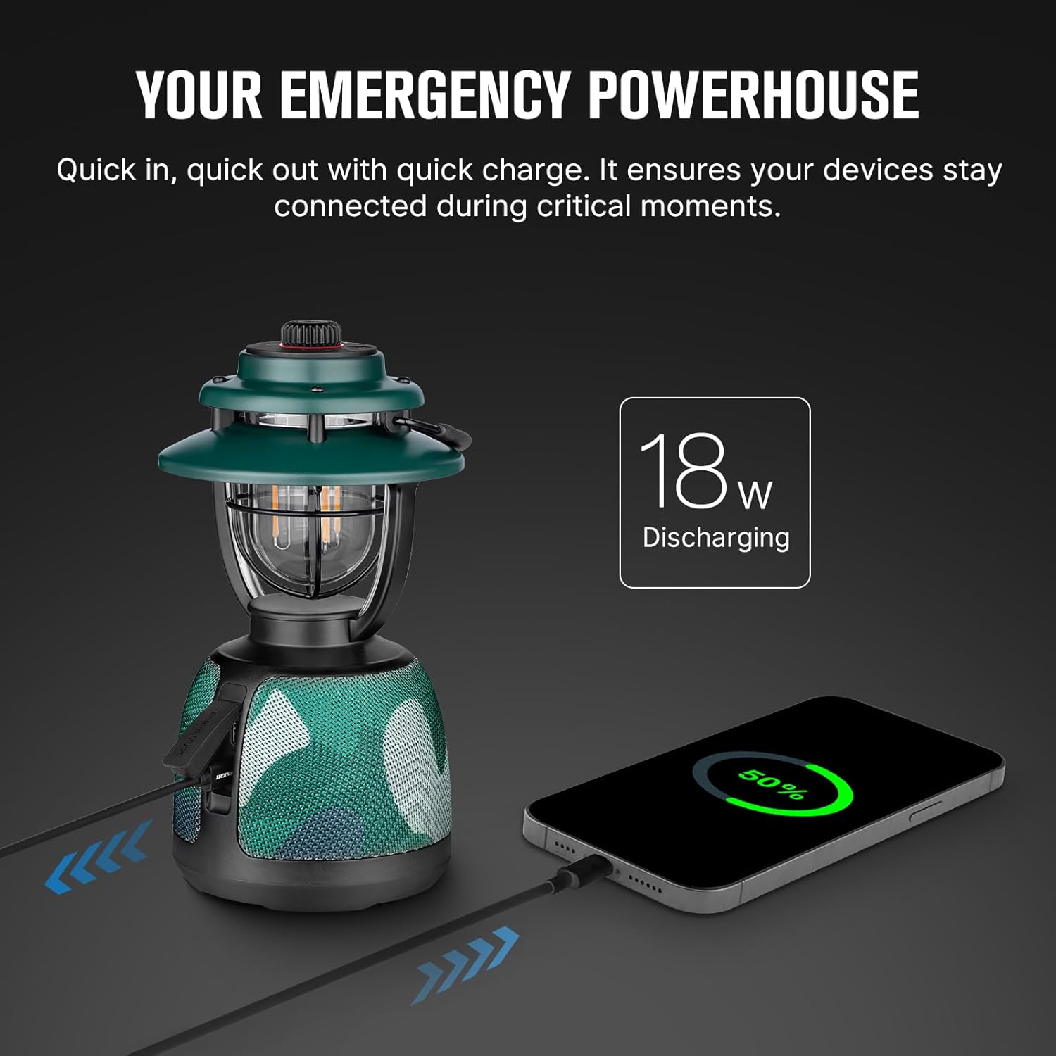 Rechargeable Camping Lantern Lamp with Bluetooth Speakers Camouflage Bundle Olantern Music Rechargeable Camping Lantern Lamp with Bluetooth Speakers Black