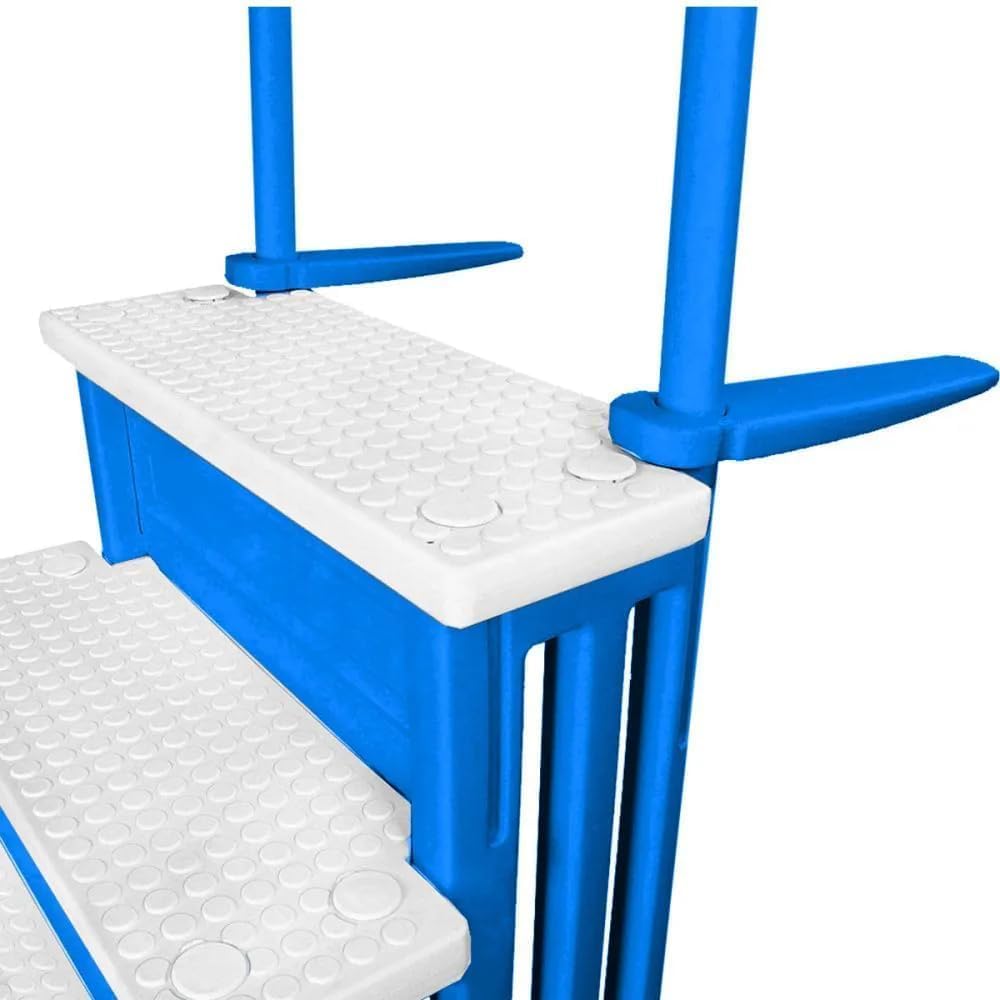 Select Anti-Slip in-Pool Steps | Gray | for Above Ground Swimming Pools | Can Mount to Decks 48